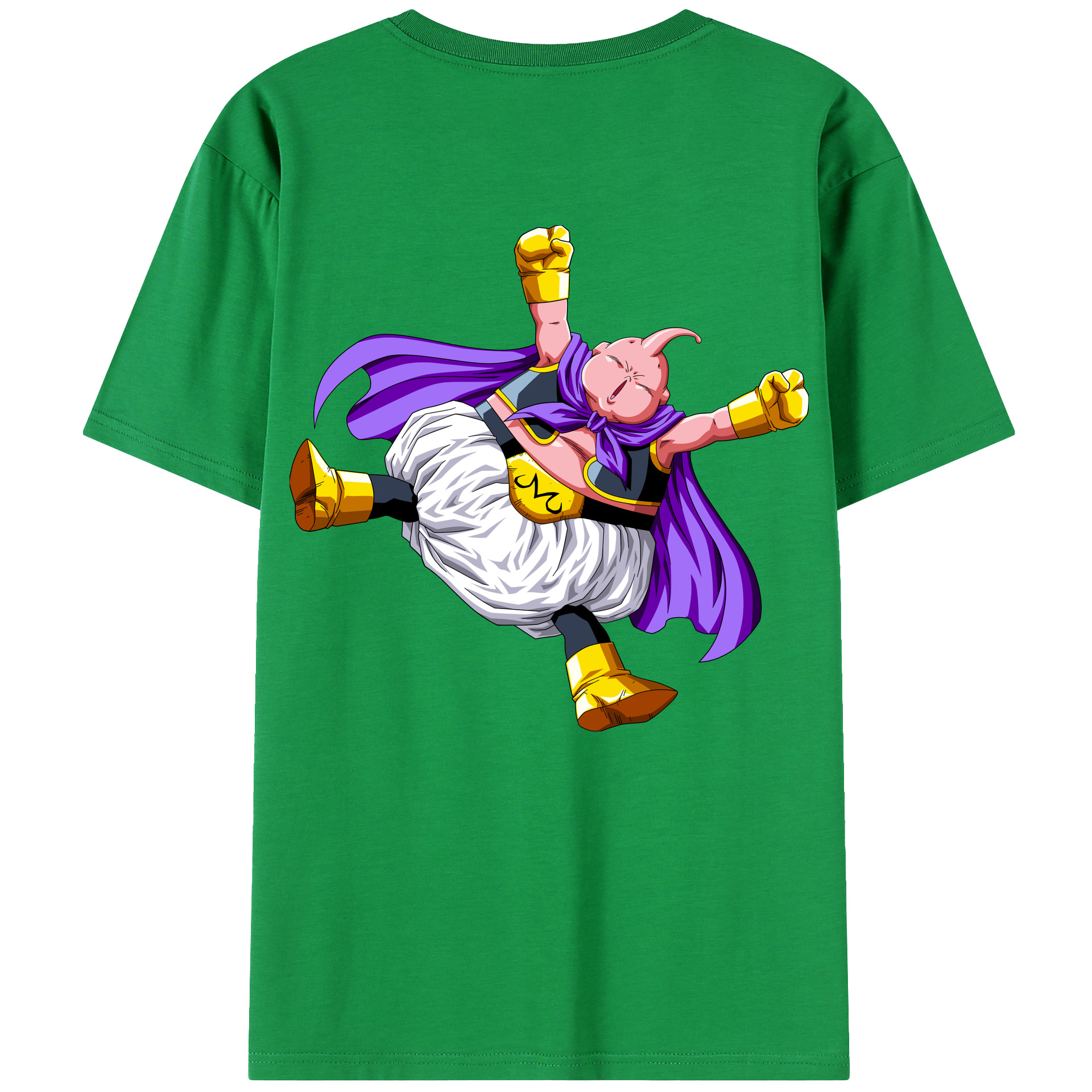 （画像用） ドラゴンボール 魔人ブウ DRAGON BALL Majin Buu 綿100％ メンズ半袖Tシャツ（バックプリント） 通気性