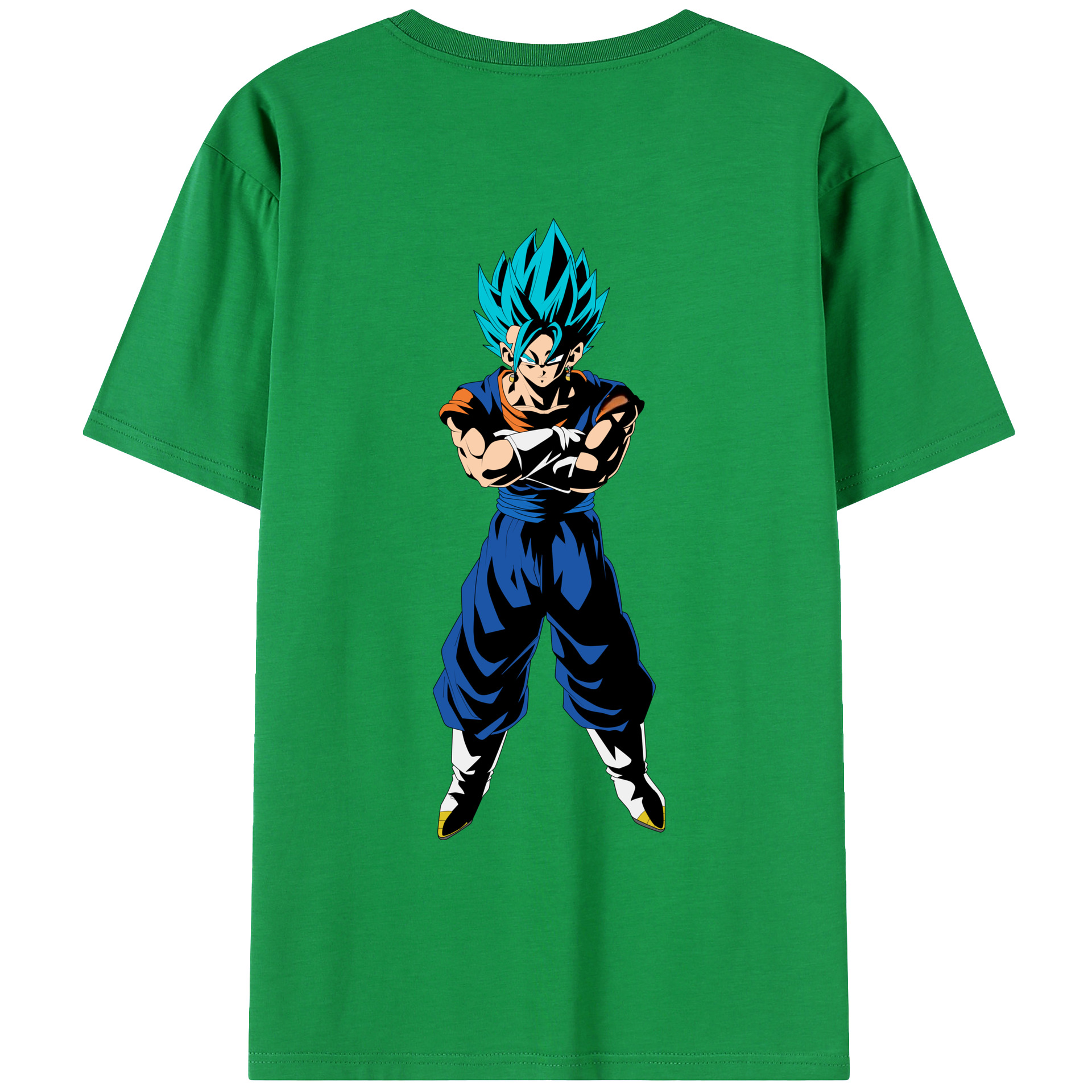 （画像用） ドラゴンボール ベジット DRAGON BALL Vegetto 綿100％ メンズ半袖Tシャツ（バックプリント） 通気性