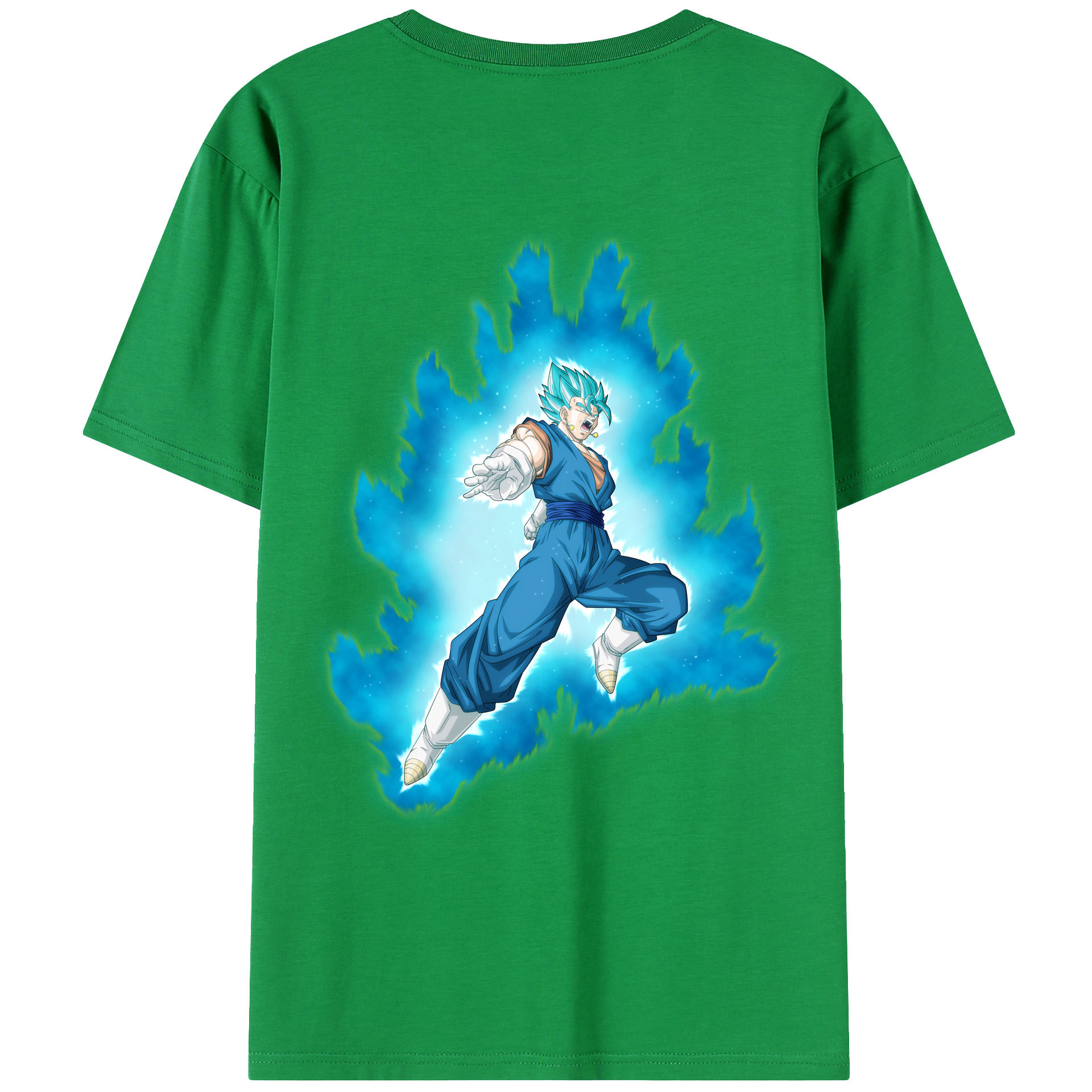 （画像用） ドラゴンボール ベジット DRAGON BALL Vegetto 綿100％ メンズ半袖Tシャツ（バックプリント） 通気性