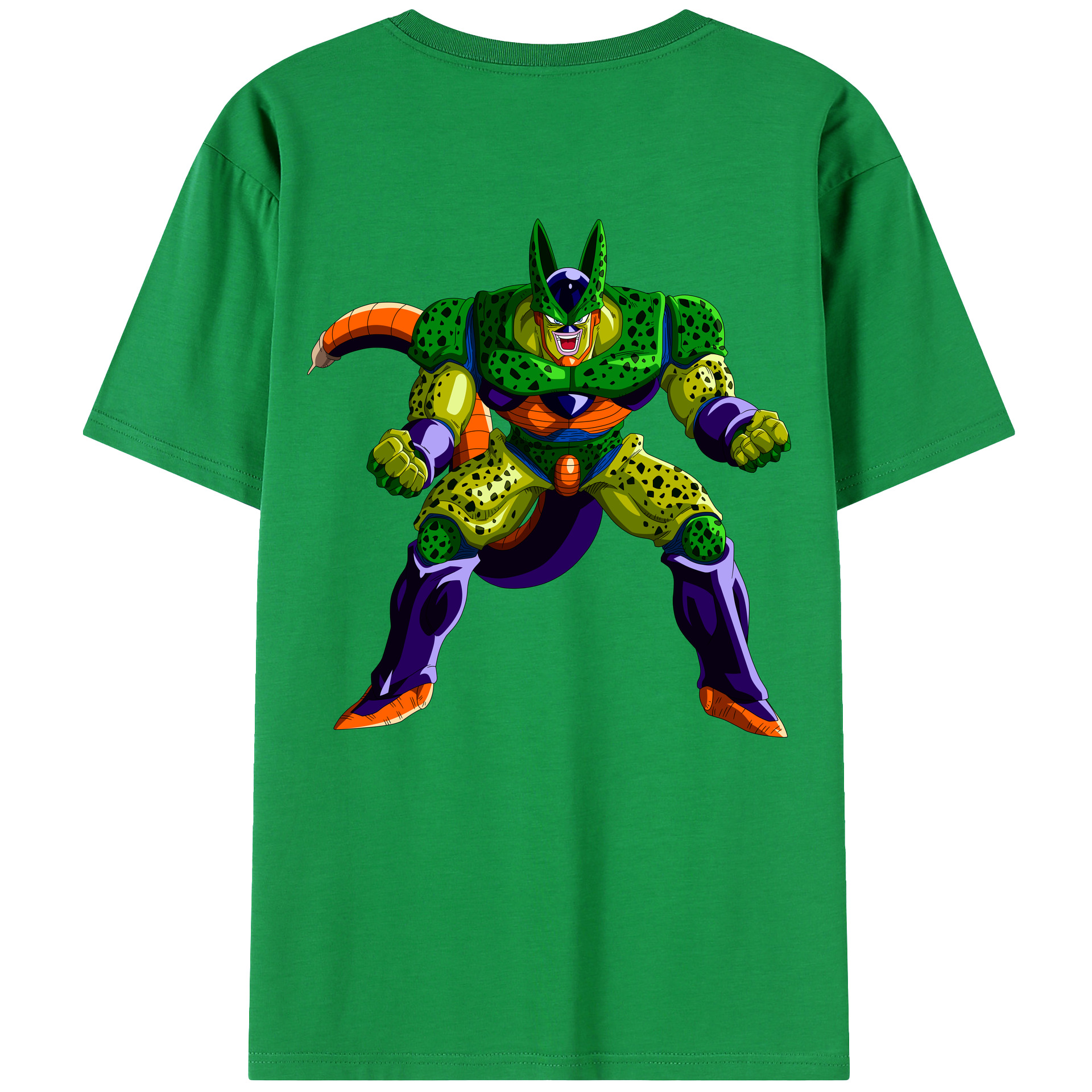 （画像用） ドラゴンボール セル DRAGON BALL Cell 綿100％ メンズ半袖Tシャツ（バックプリント） 通気性