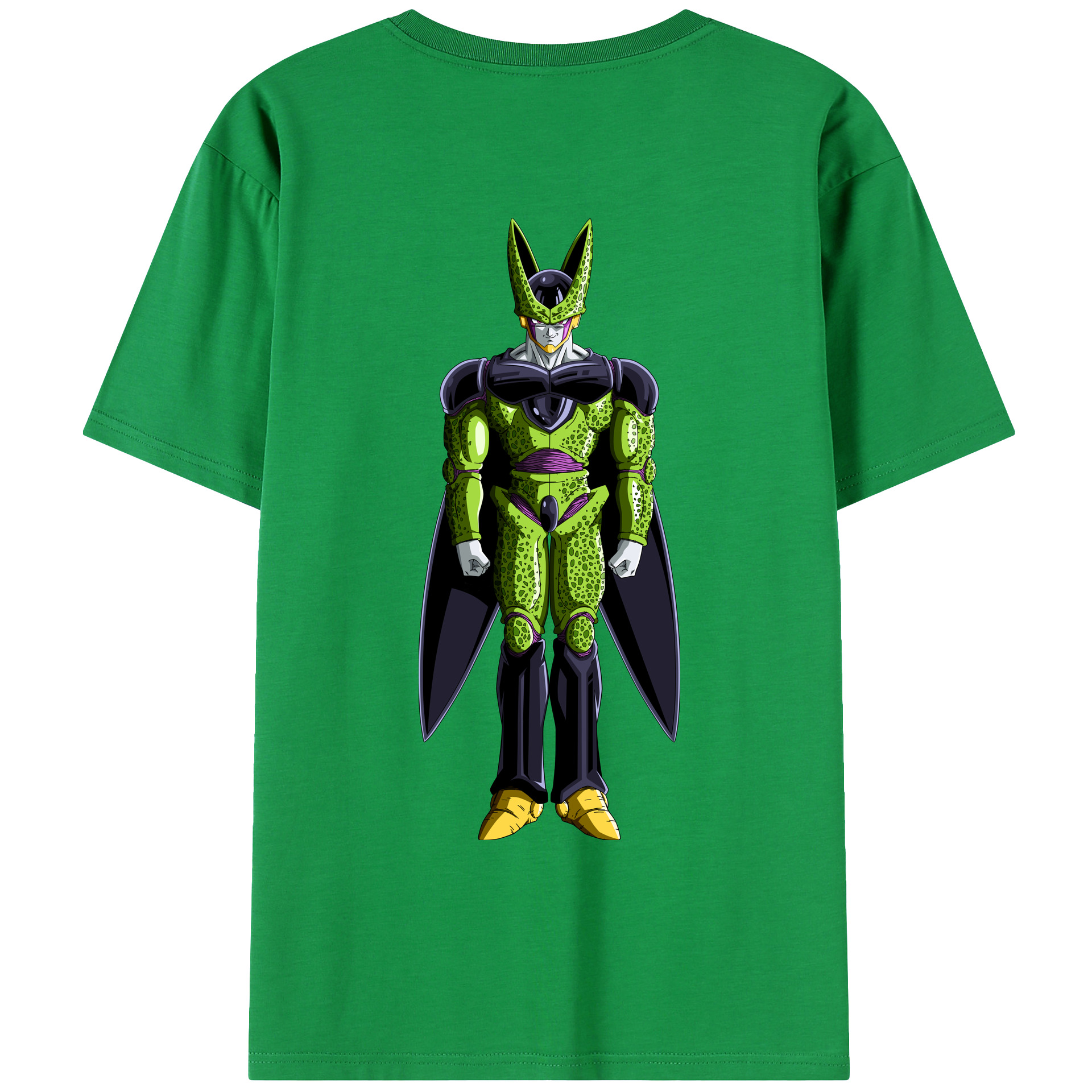 （画像用） ドラゴンボール セル DRAGON BALL Cell 綿100％ メンズ半袖Tシャツ（バックプリント） 通気性