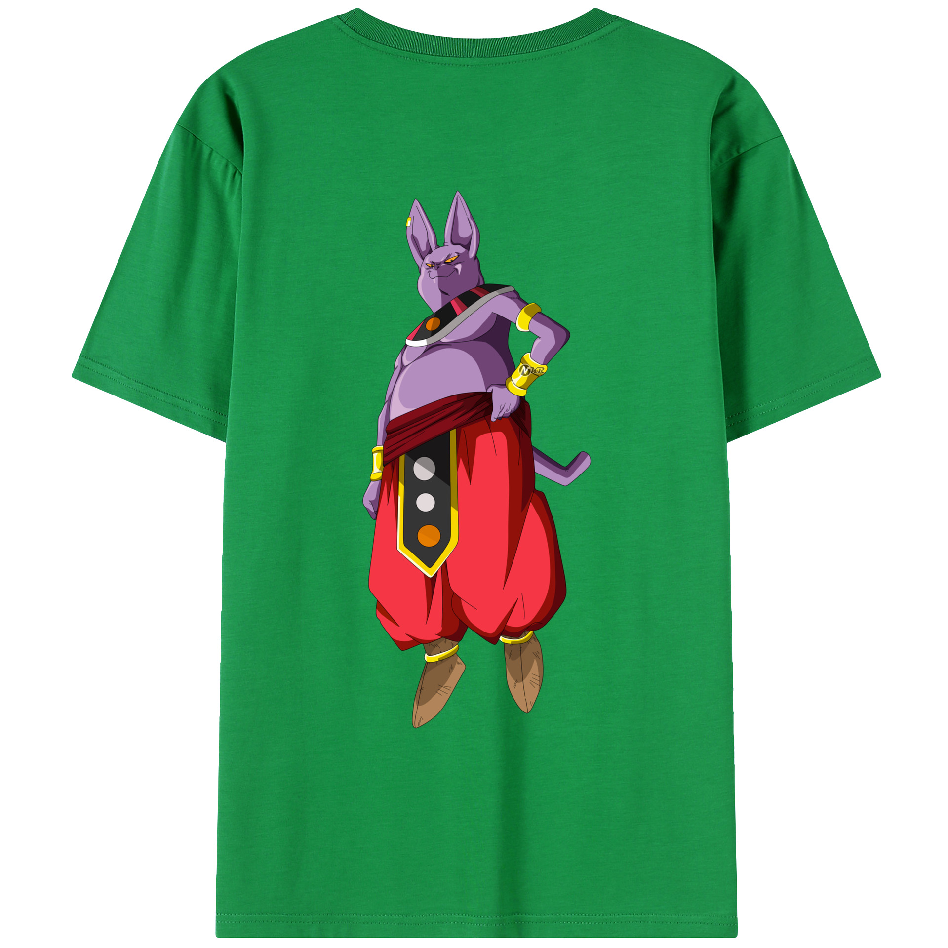 （画像用） ドラゴンボール シャンパ DRAGON BALL Champa 綿100％ メンズ半袖Tシャツ（バックプリント） 通気性