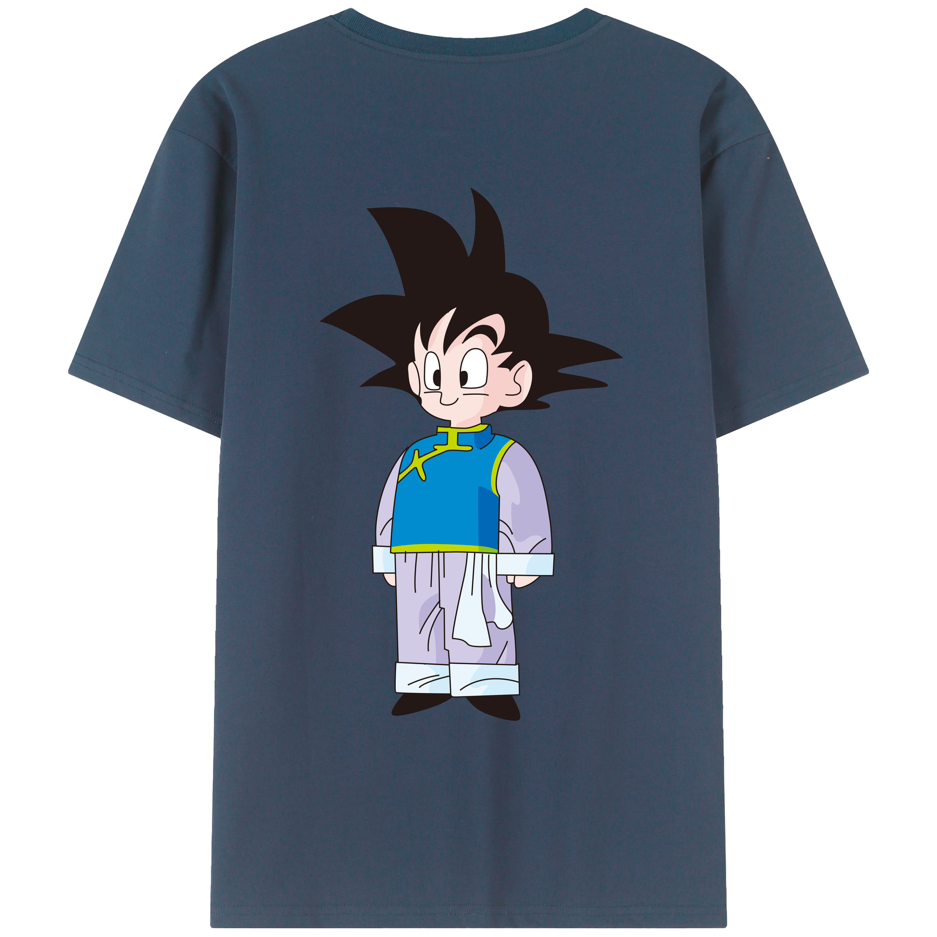 （画像用） ドラゴンボール 孫悟空（そん ごくう）Son Goku カカロット DRAGON BALL Kakarotto 綿100％ メンズ半袖Tシャツ（バックプリント） 通気性