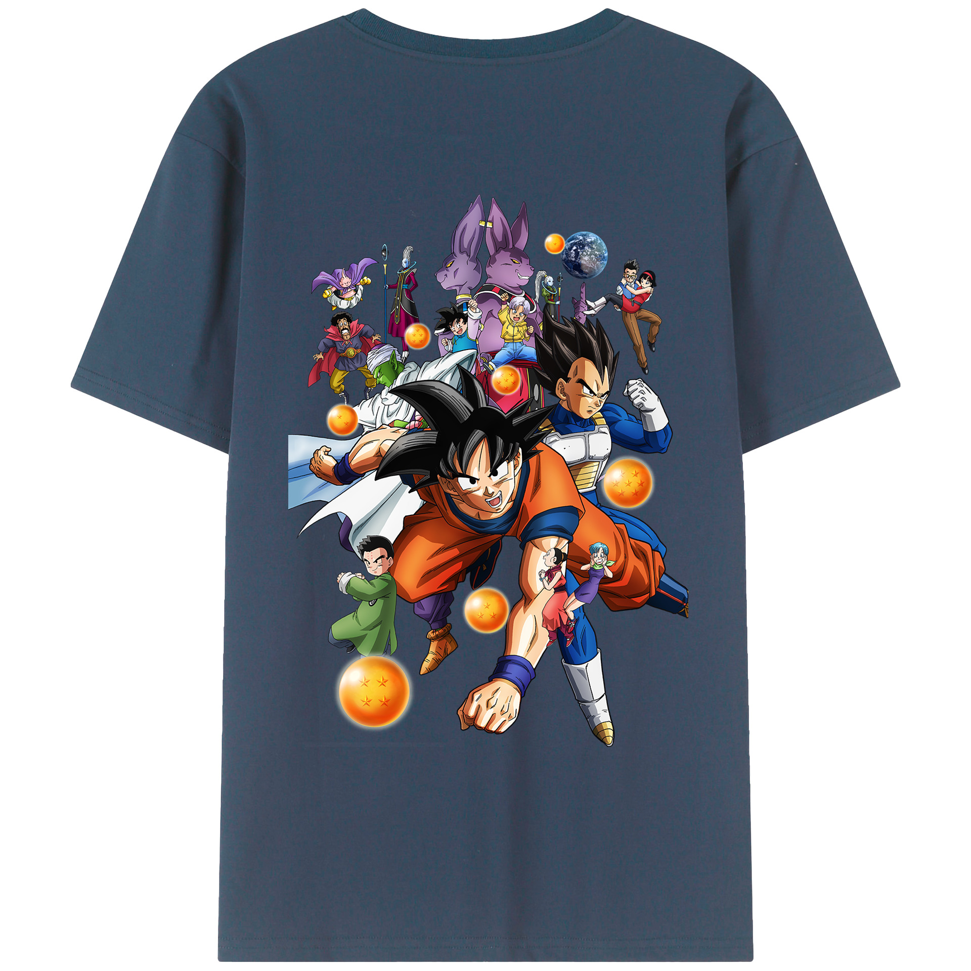 （画像用） ドラゴンボール DRAGON BALL 綿100％ メンズ半袖Tシャツ（バックプリント） 通気性