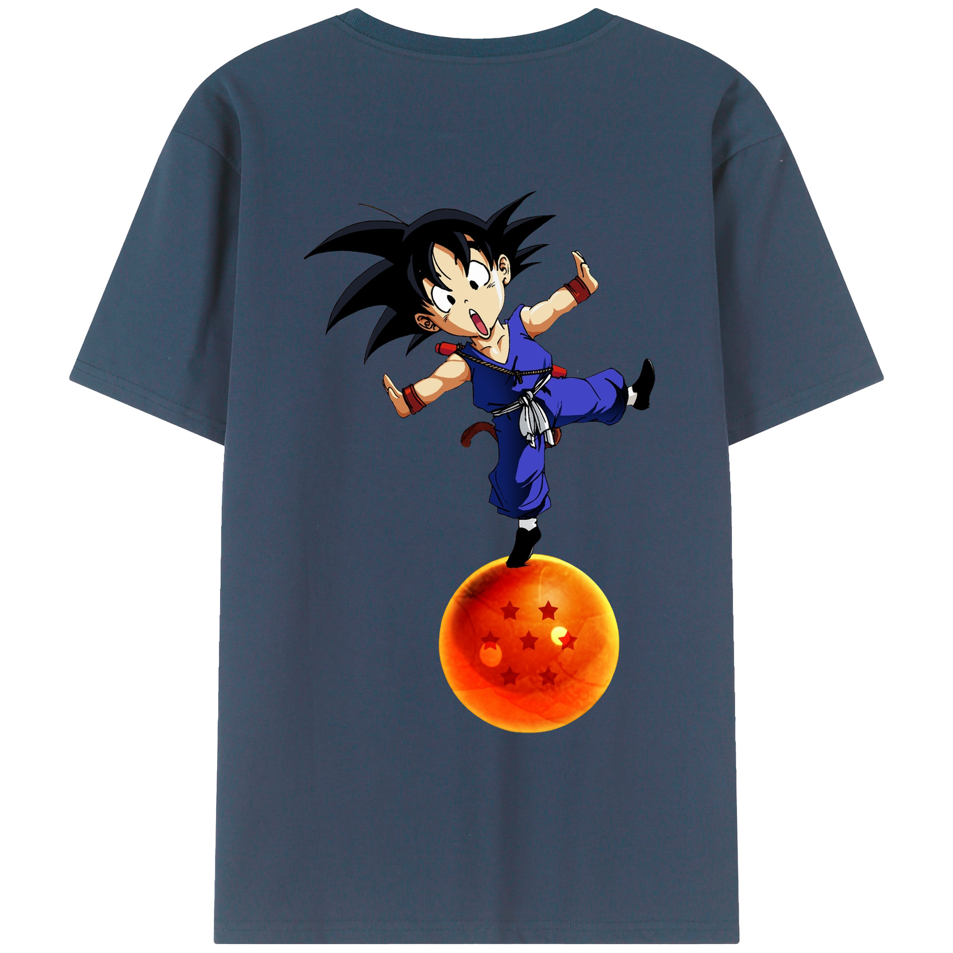 （画像用） ドラゴンボール 孫悟空（そん ごくう）Son Goku カカロット DRAGON BALL Kakarotto 綿100％ メンズ半袖Tシャツ（バックプリント） 通気性