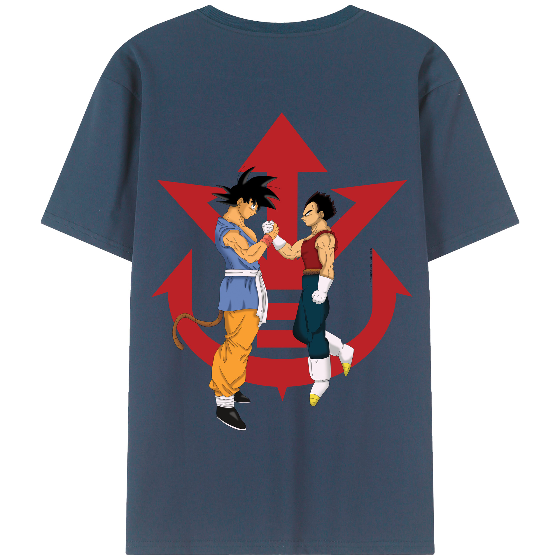 （画像用） ドラゴンボール 孫悟空（そん ごくう）Son Goku カカロット DRAGON BALL Kakarotto 綿100％ メンズ半袖Tシャツ（バックプリント） 通気性