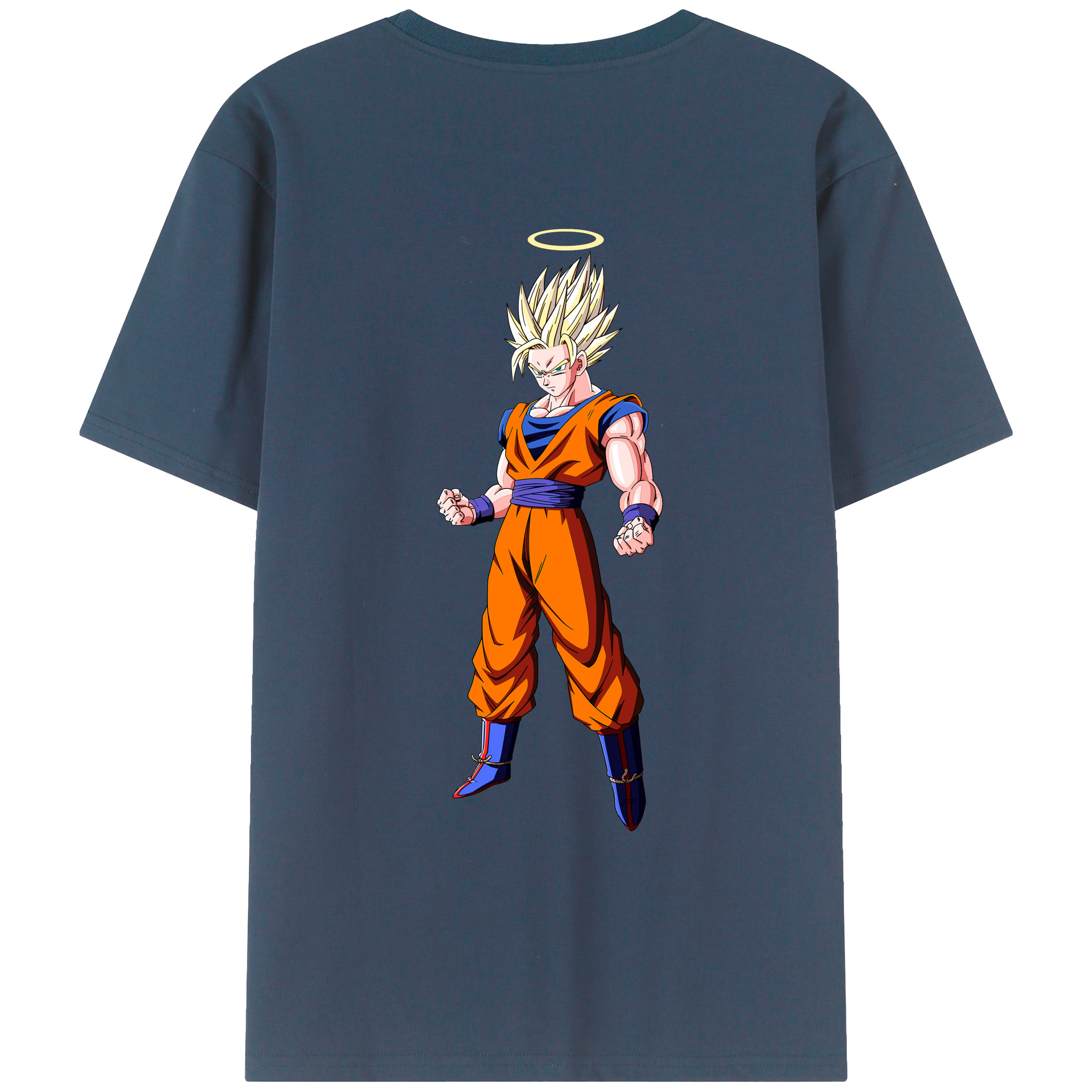 （画像用） ドラゴンボール 孫悟空（そん ごくう）Son Goku カカロット DRAGON BALL Kakarotto 綿100％ メンズ半袖Tシャツ（バックプリント） 通気性