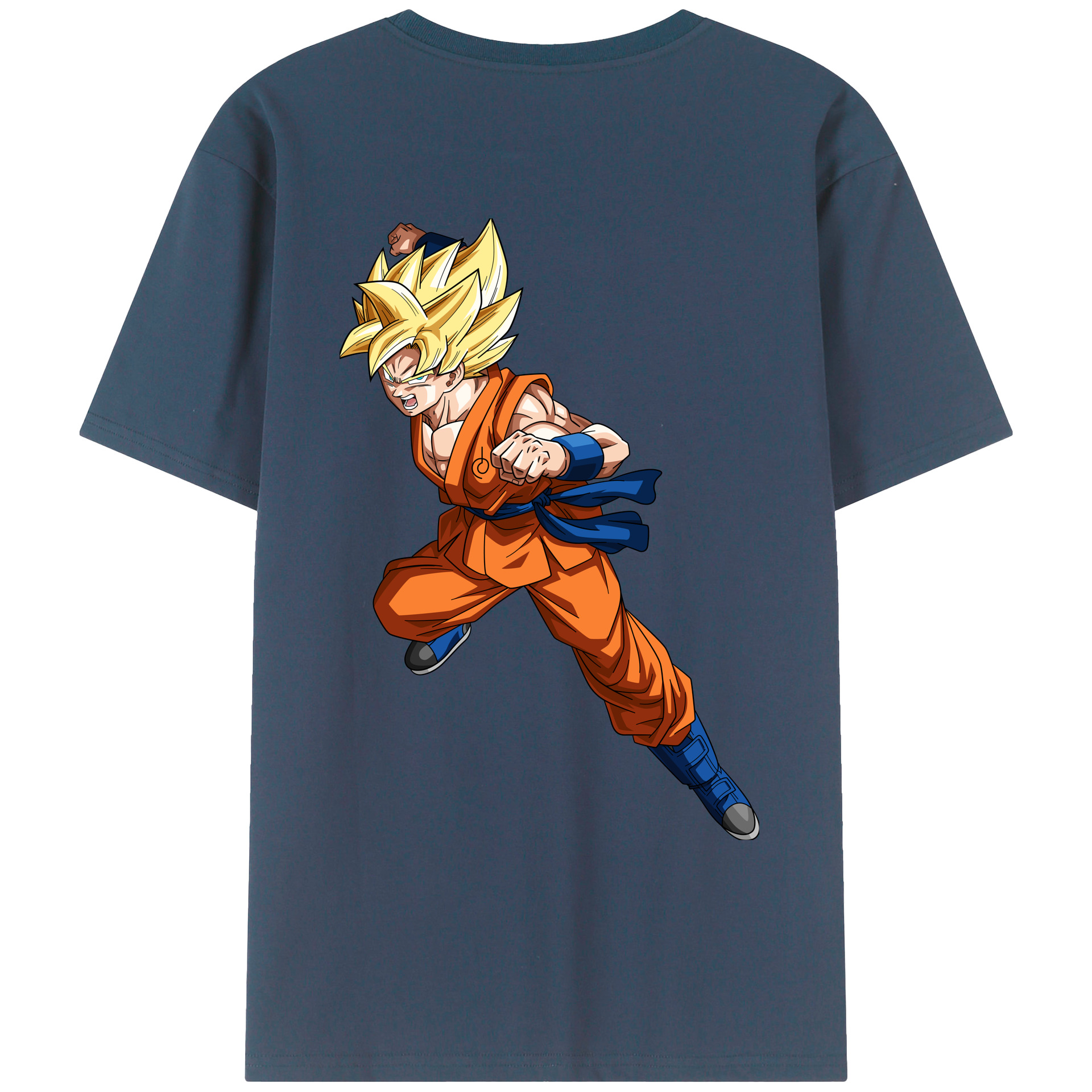 （画像用） ドラゴンボール 孫悟空（そん ごくう）Son Goku カカロット DRAGON BALL Kakarotto 綿100％ メンズ半袖Tシャツ（バックプリント） 通気性