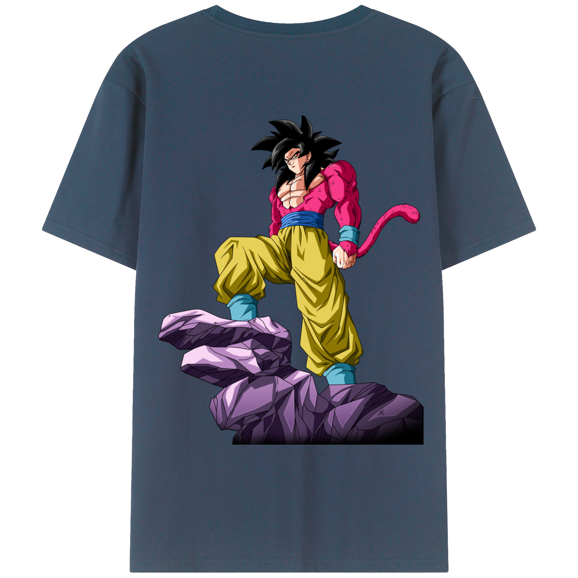 （画像用） ドラゴンボール 孫悟空（そん ごくう）Son Goku カカロット DRAGON BALL Kakarotto 綿100％ メンズ半袖Tシャツ（バックプリント） 通気性