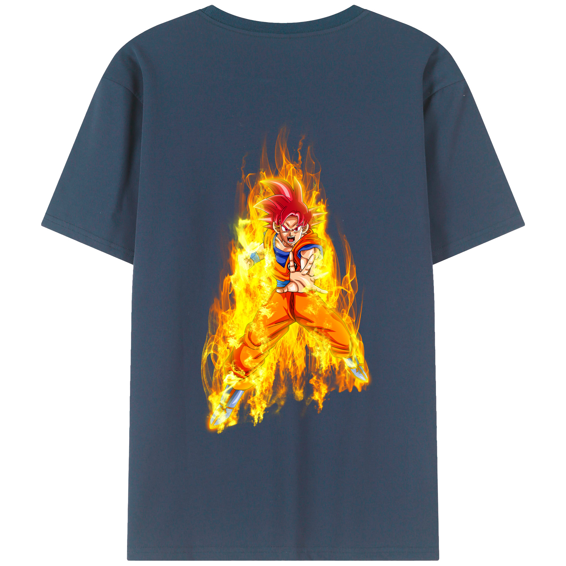 （画像用） ドラゴンボール 孫悟空（そん ごくう）Son Goku カカロット DRAGON BALL Kakarotto 綿100％ メンズ半袖Tシャツ（バックプリント） 通気性