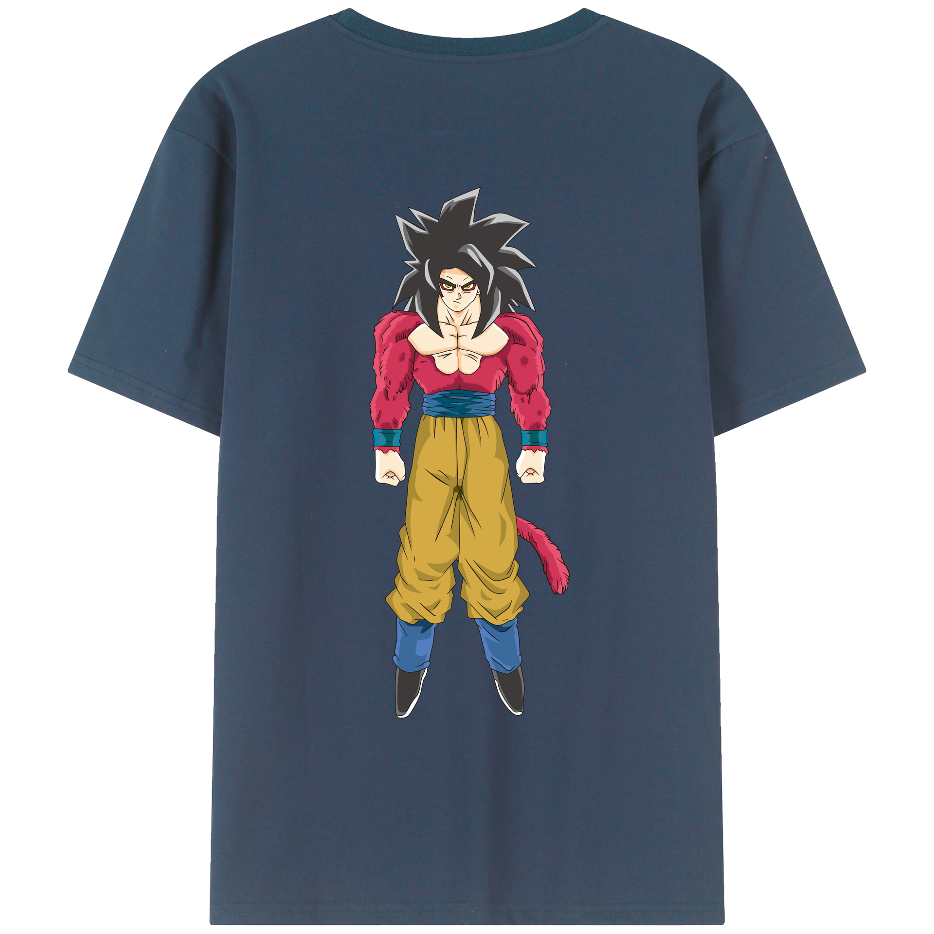 （画像用） ドラゴンボール 孫悟空（そん ごくう）Son Goku カカロット DRAGON BALL Kakarotto 綿100％ メンズ半袖Tシャツ（バックプリント） 通気性