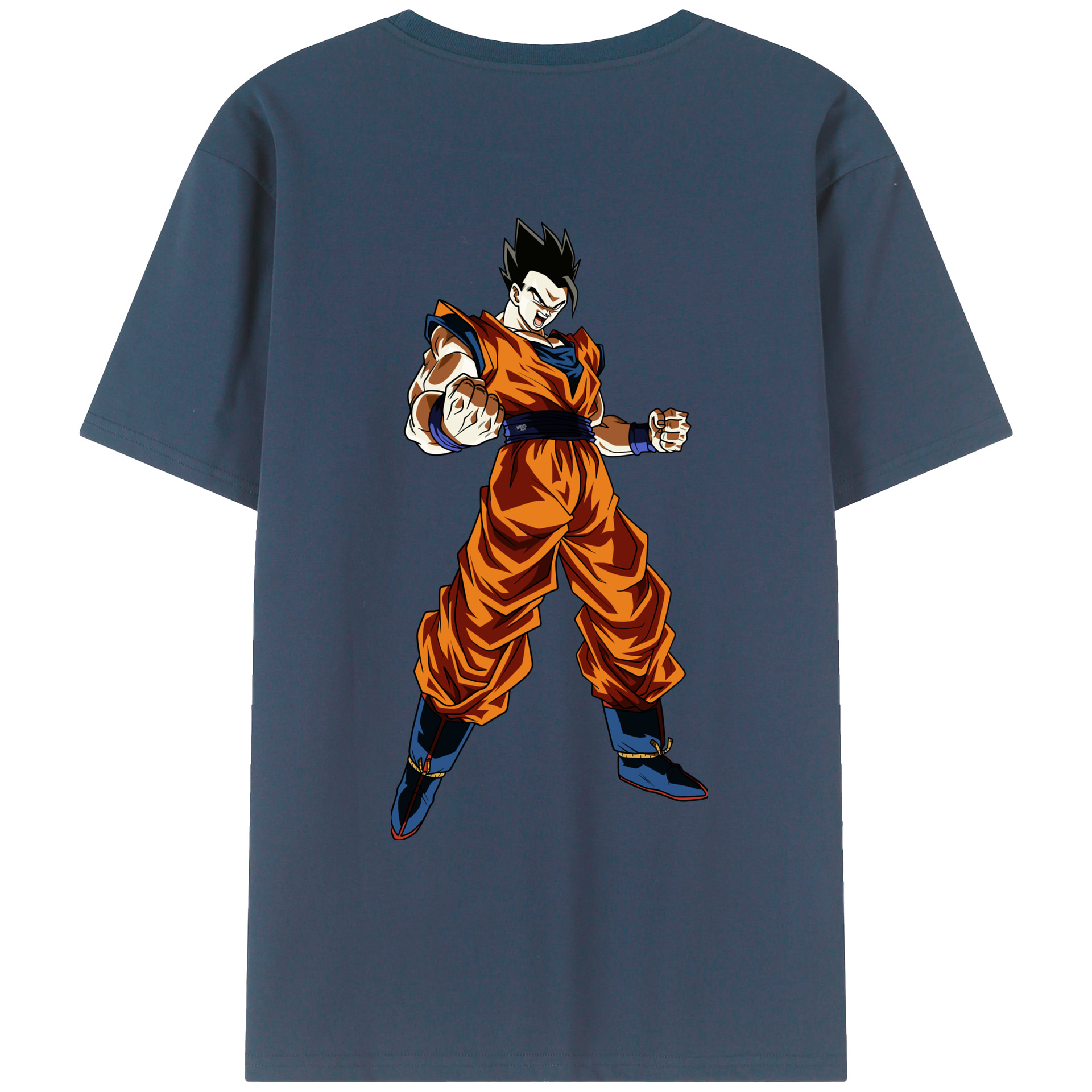 （画像用） ドラゴンボール 孫 悟飯（そんごはん）DRAGON BALL Son Gohan 綿100％ メンズ半袖Tシャツ（バックプリント） 通気性