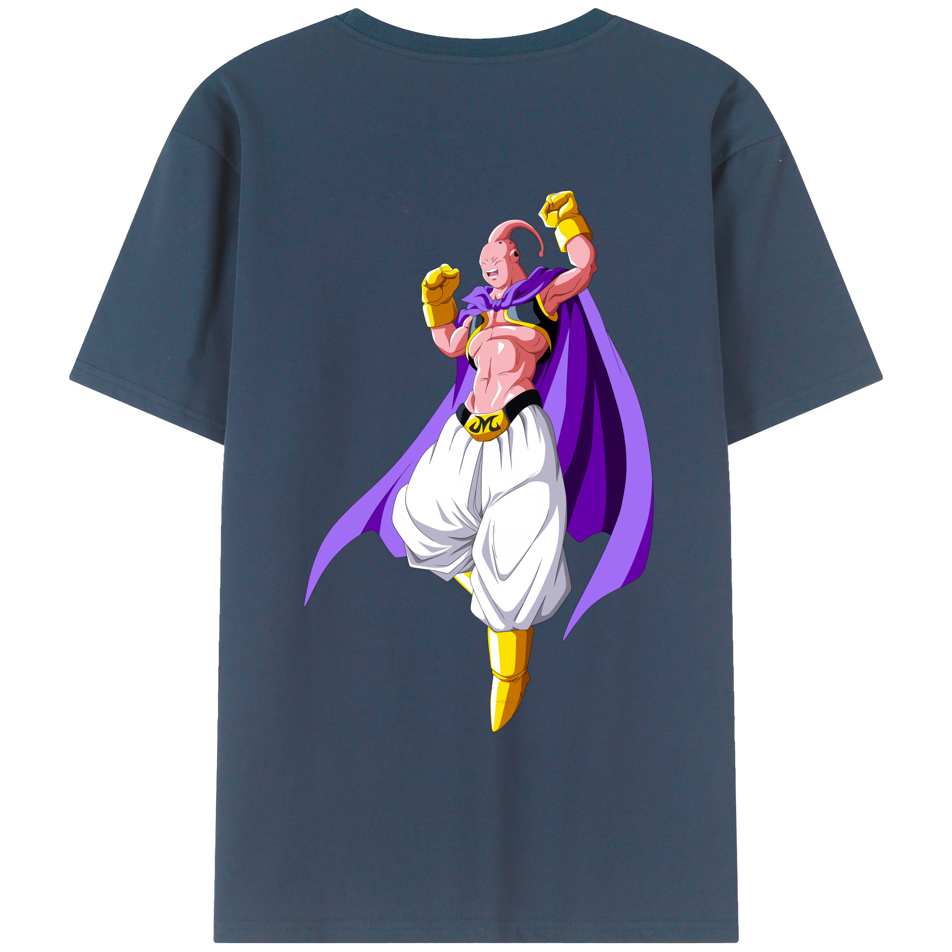 （画像用） ドラゴンボール 魔人ブウ DRAGON BALL Majin Buu 綿100％ メンズ半袖Tシャツ（バックプリント） 通気性