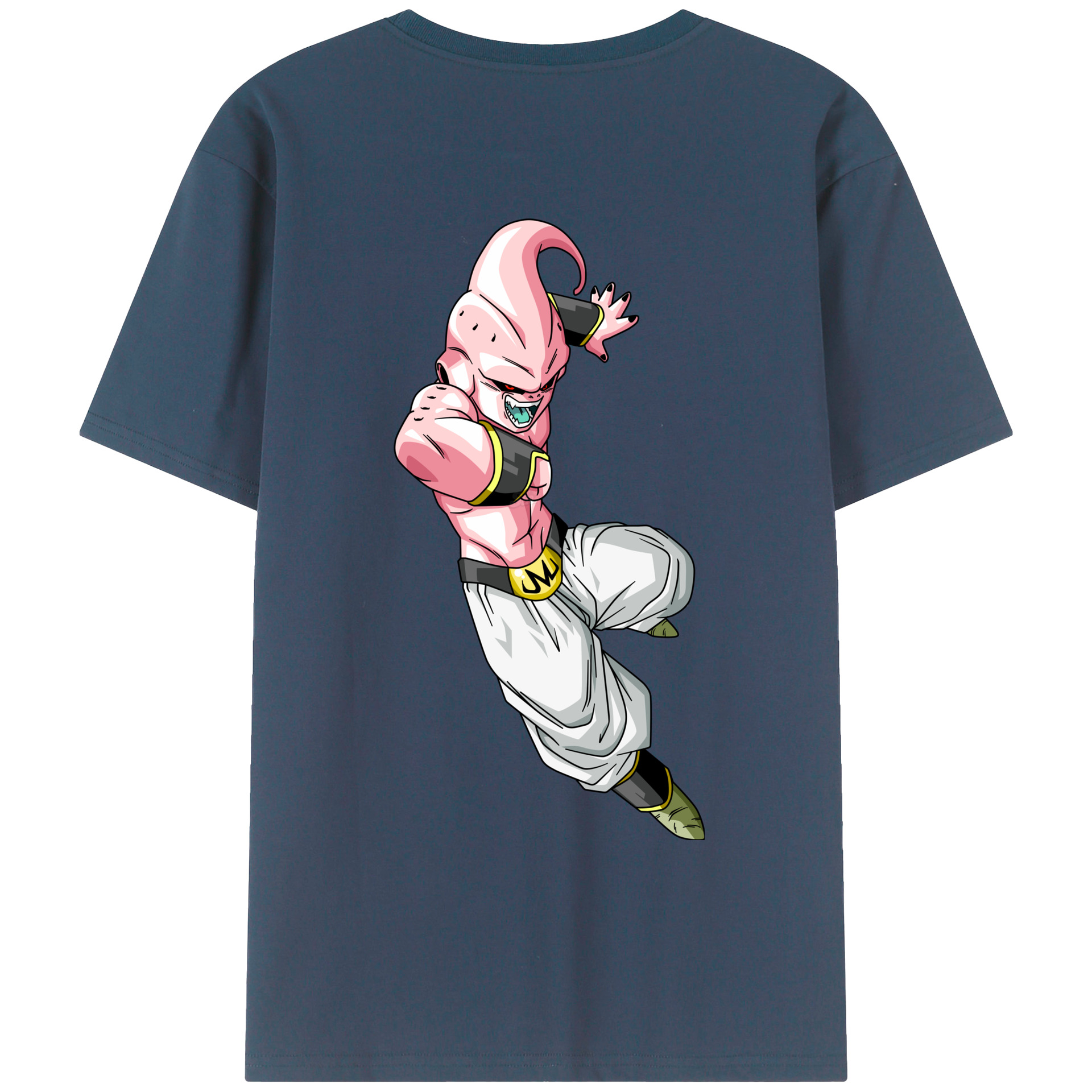 （画像用） ドラゴンボール 魔人ブウ DRAGON BALL Majin Buu 綿100％ メンズ半袖Tシャツ（バックプリント） 通気性