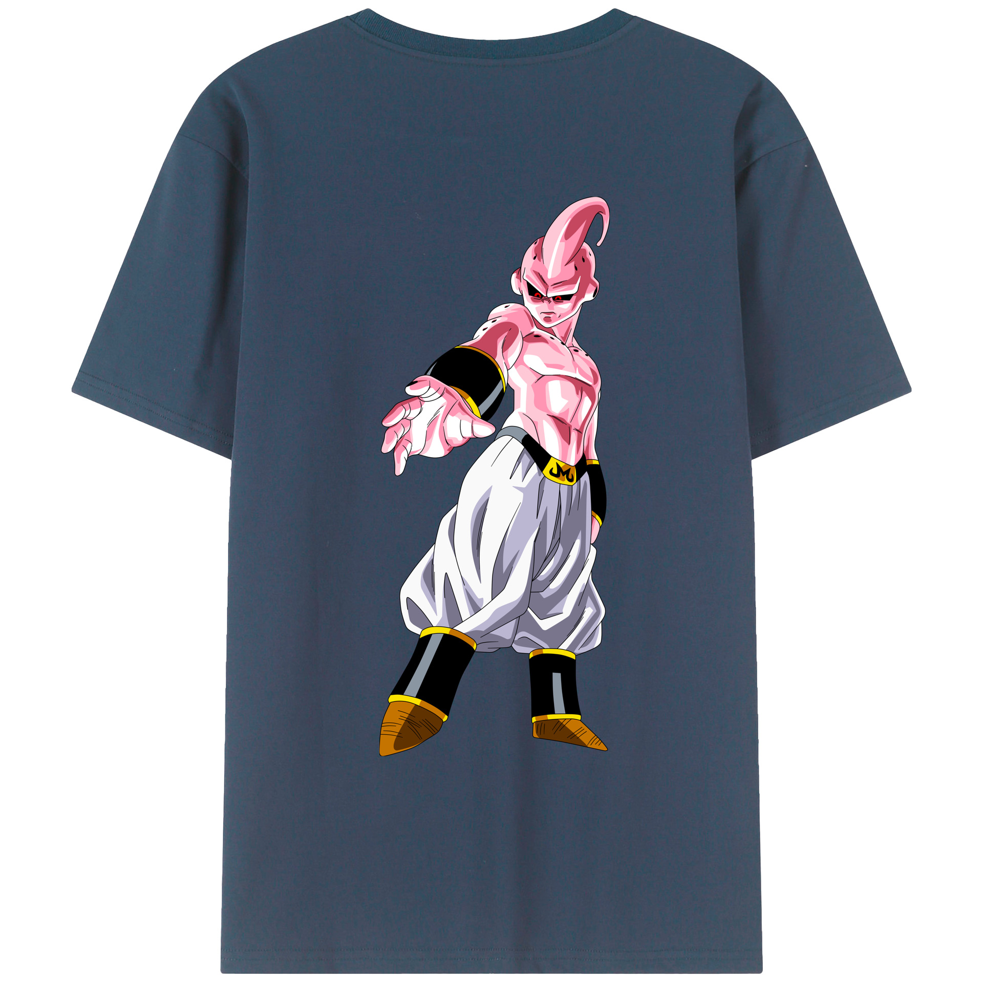 （画像用） ドラゴンボール 魔人ブウ DRAGON BALL Majin Buu 綿100％ メンズ半袖Tシャツ（バックプリント） 通気性