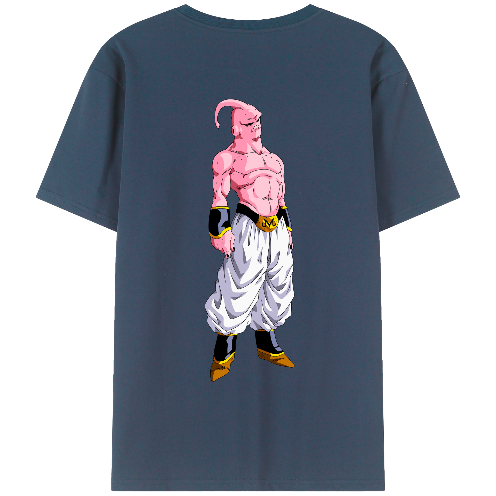 （画像用） ドラゴンボール 魔人ブウ DRAGON BALL Majin Buu 綿100％ メンズ半袖Tシャツ（バックプリント） 通気性