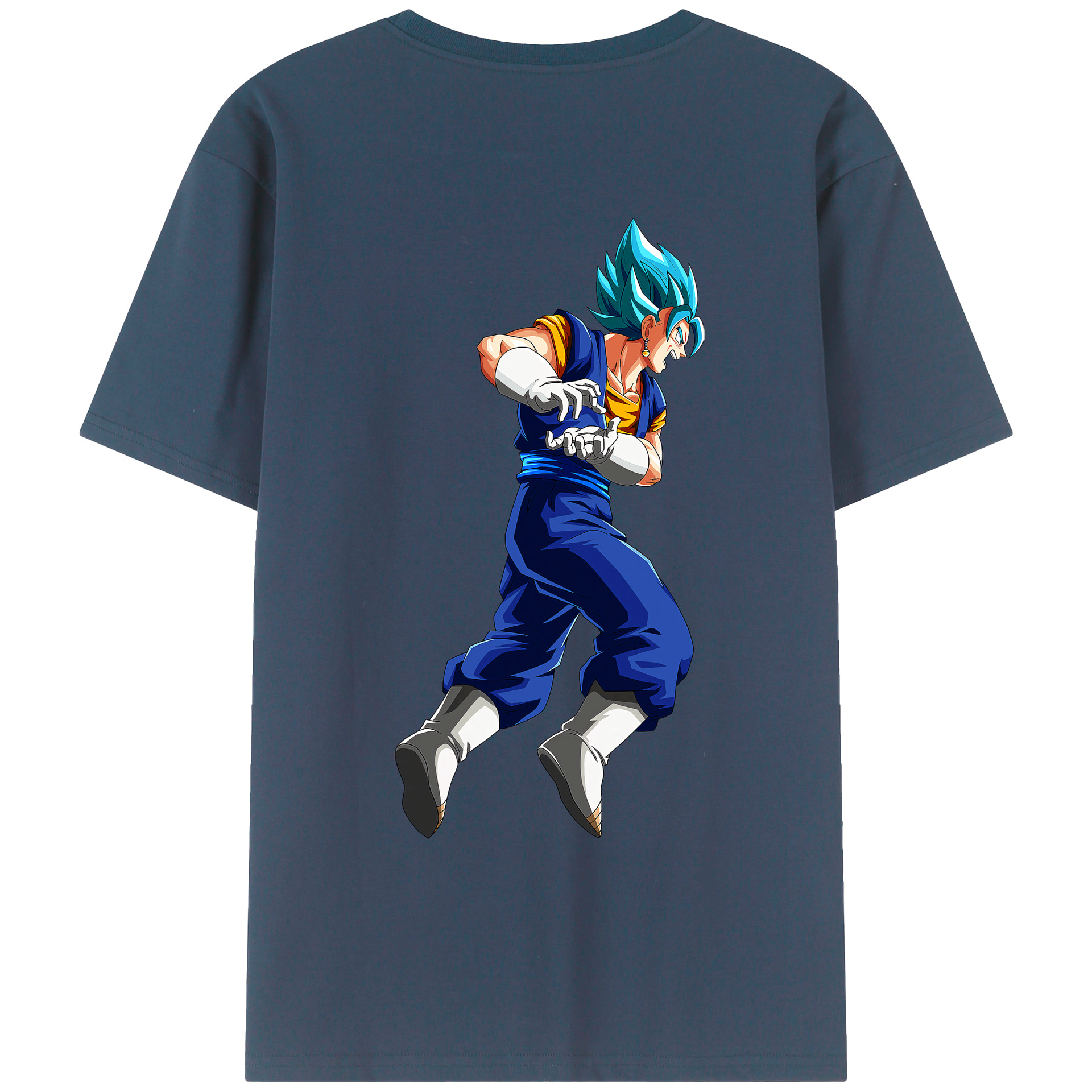 （画像用） ドラゴンボール ベジット DRAGON BALL Vegetto 綿100％ メンズ半袖Tシャツ（バックプリント） 通気性