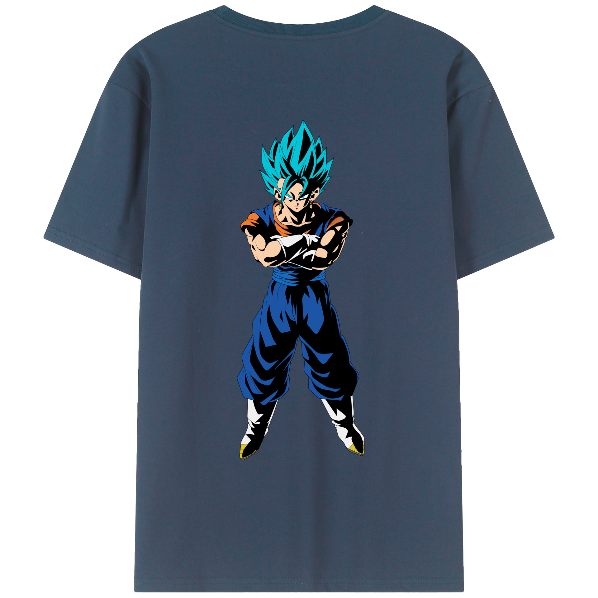 （画像用） ドラゴンボール ベジット DRAGON BALL Vegetto 綿100％ メンズ半袖Tシャツ（バックプリント） 通気性