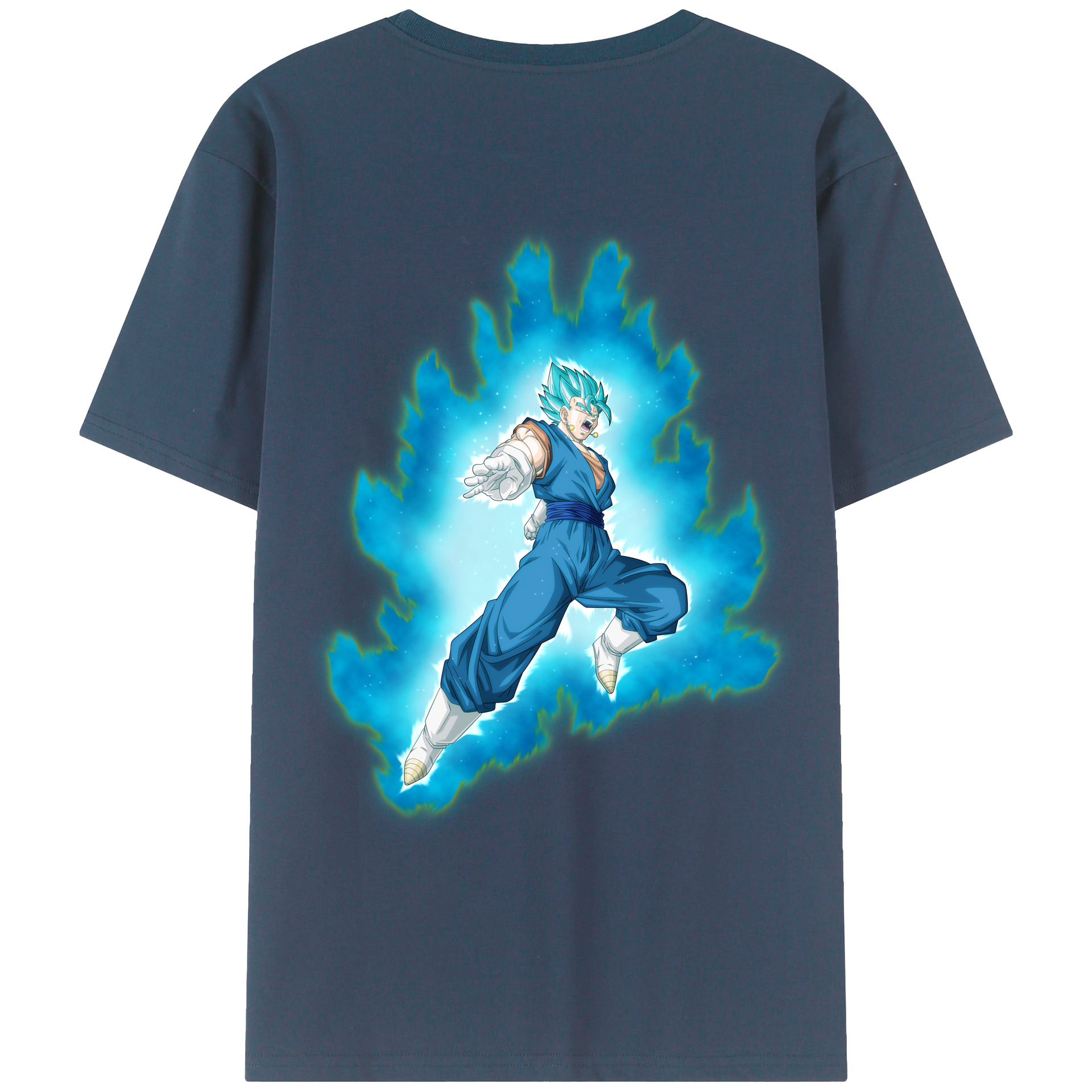 （画像用） ドラゴンボール ベジット DRAGON BALL Vegetto 綿100％ メンズ半袖Tシャツ（バックプリント） 通気性