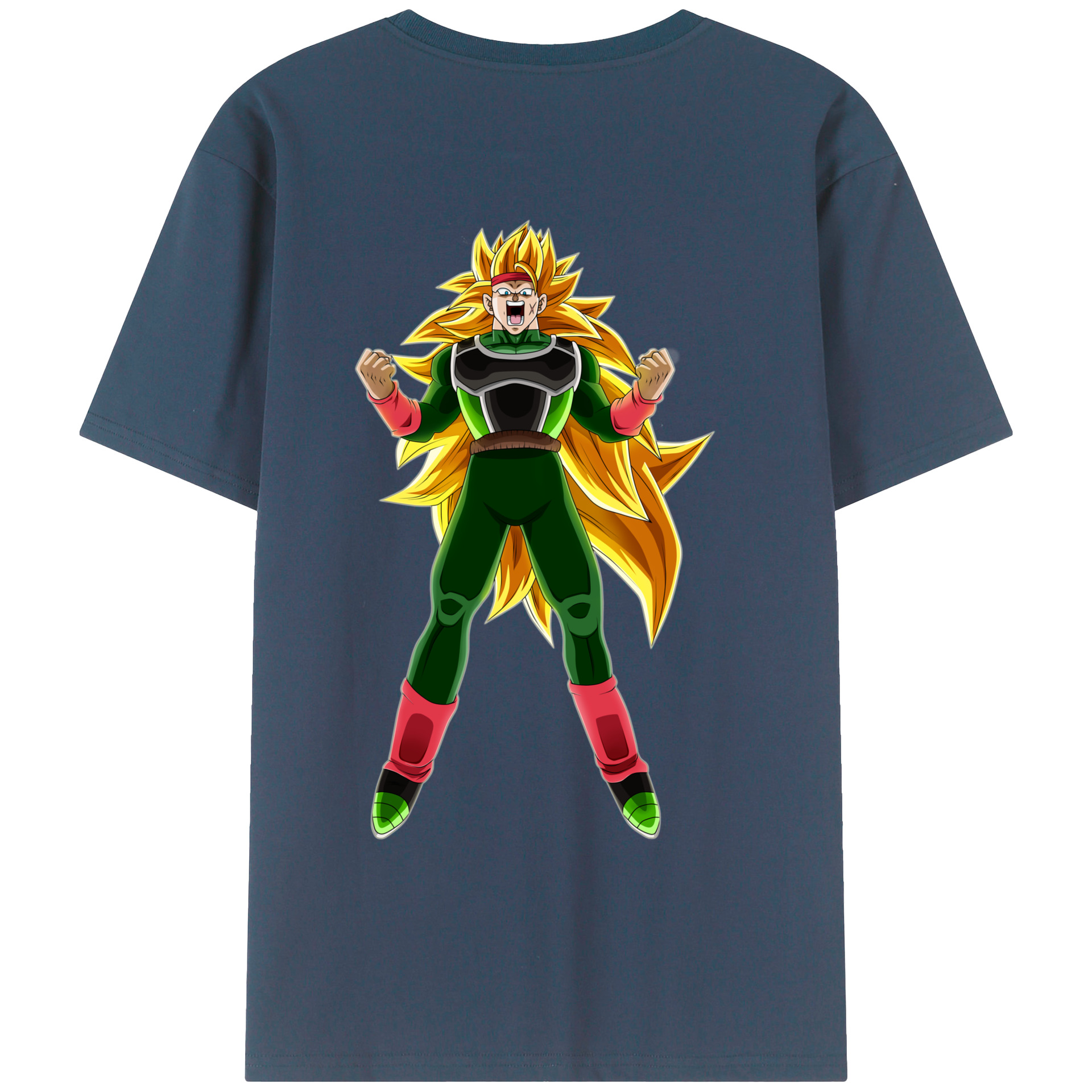 （画像用） ドラゴンボール ブロリー DRAGON BALL Broli 綿100％ メンズ半袖Tシャツ（バックプリント） 通気性