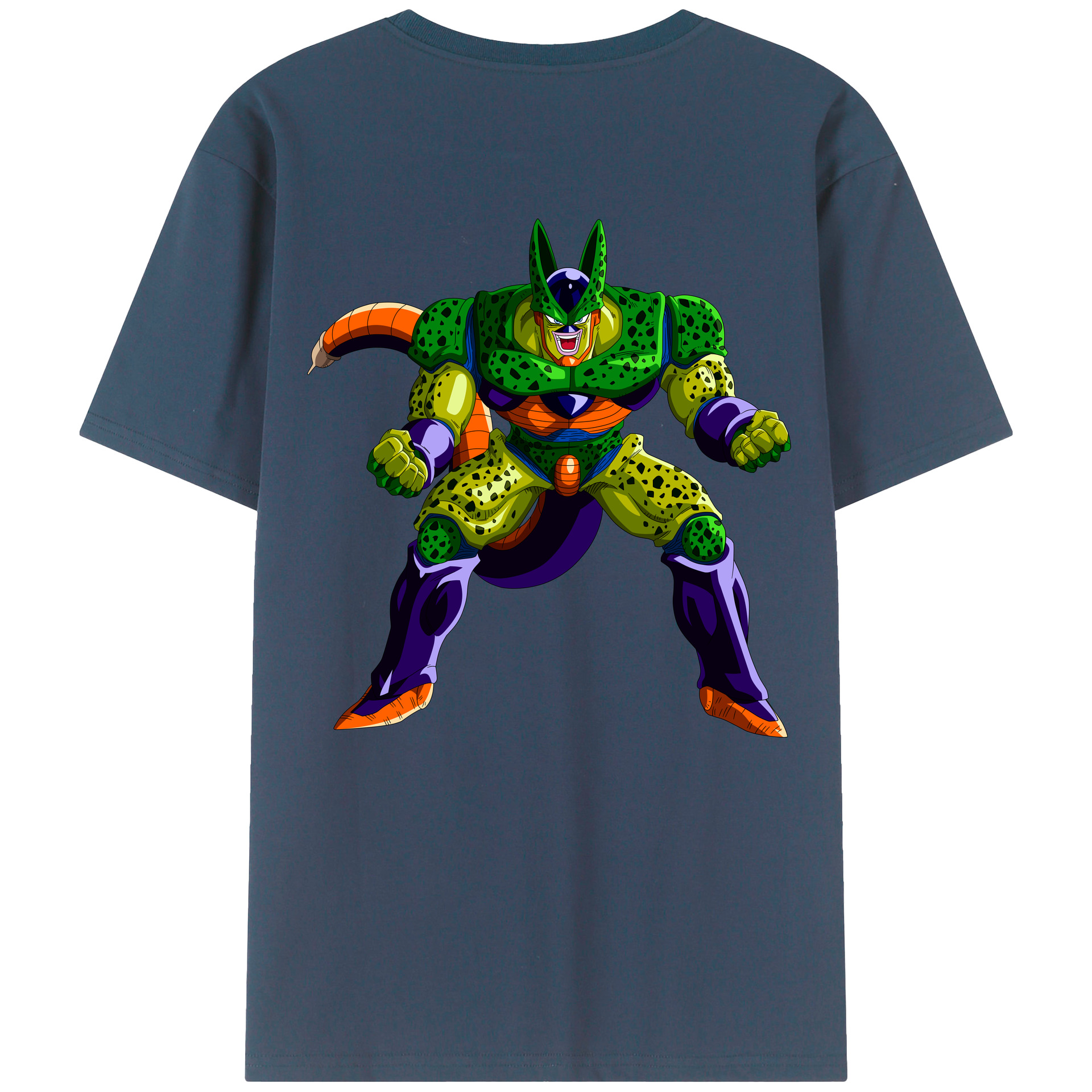 （画像用） ドラゴンボール セル DRAGON BALL Cell 綿100％ メンズ半袖Tシャツ（バックプリント） 通気性