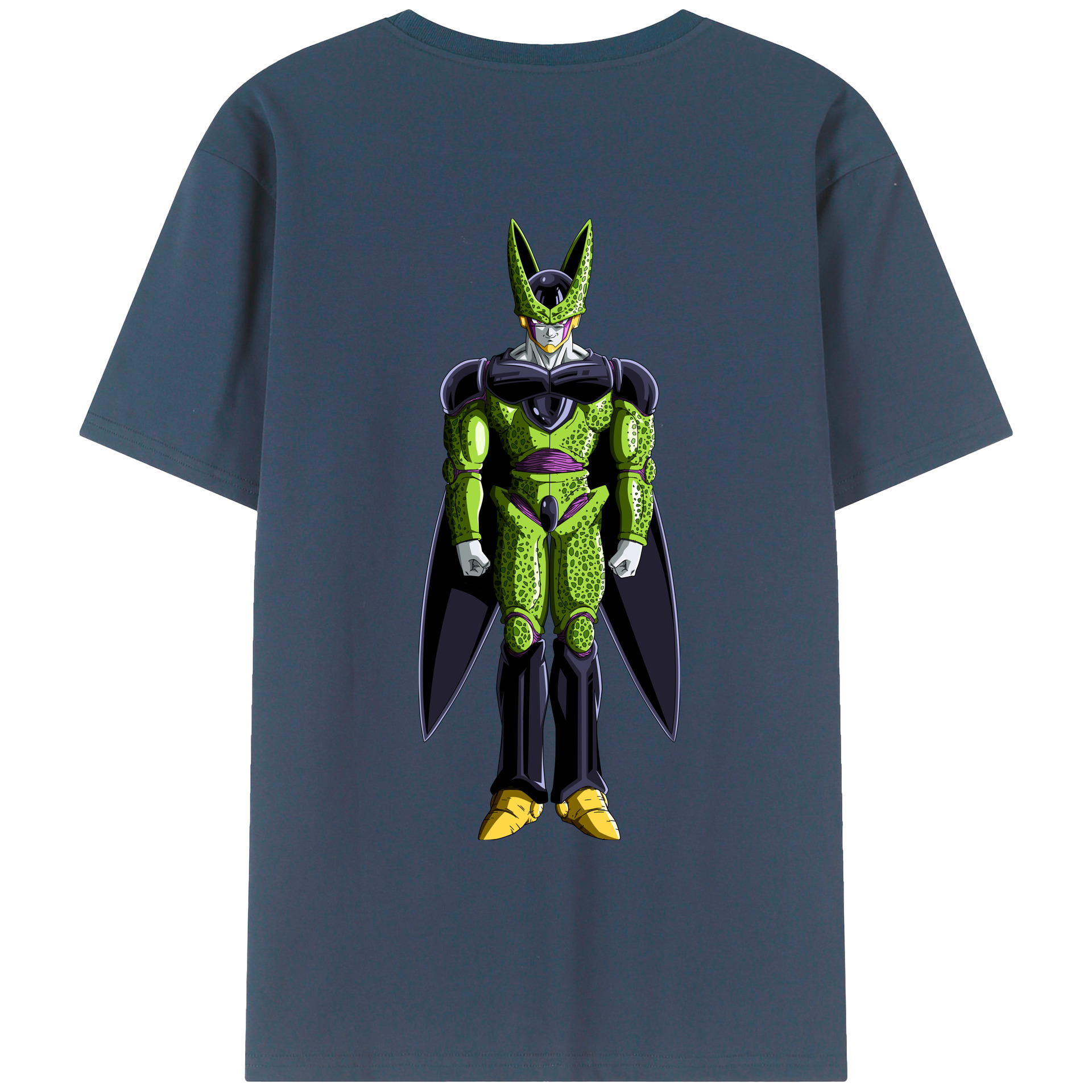 （画像用） ドラゴンボール セル DRAGON BALL Cell 綿100％ メンズ半袖Tシャツ（バックプリント） 通気性