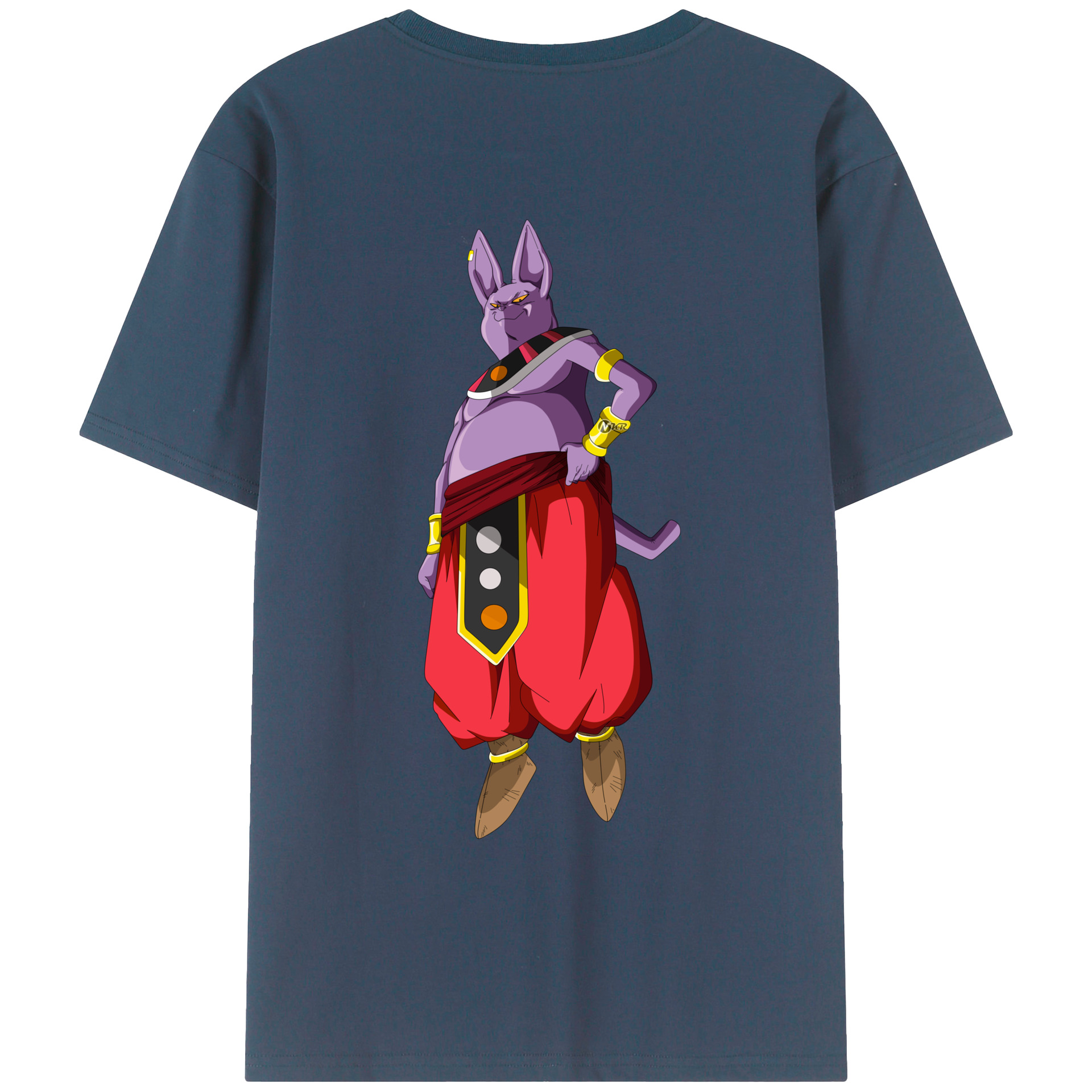（画像用） ドラゴンボール シャンパ DRAGON BALL Champa 綿100％ メンズ半袖Tシャツ（バックプリント） 通気性