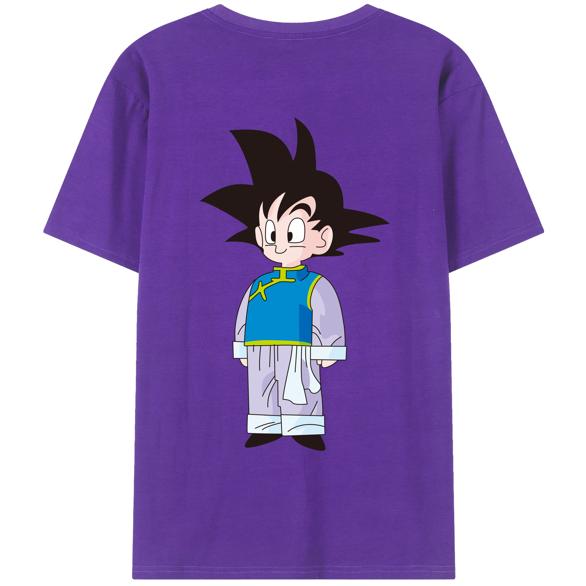 （画像用） ドラゴンボール 孫悟空（そん ごくう）Son Goku カカロット DRAGON BALL Kakarotto 綿100％ メンズ半袖Tシャツ（バックプリント） 通気性