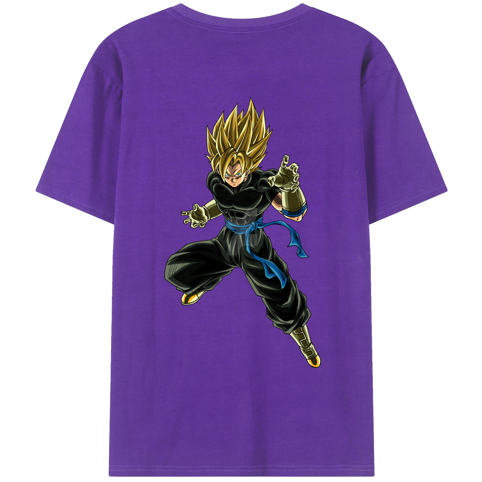（画像用） ドラゴンボール ベジット DRAGON BALL Vegetto 綿100％ メンズ半袖Tシャツ（バックプリント） 通気性