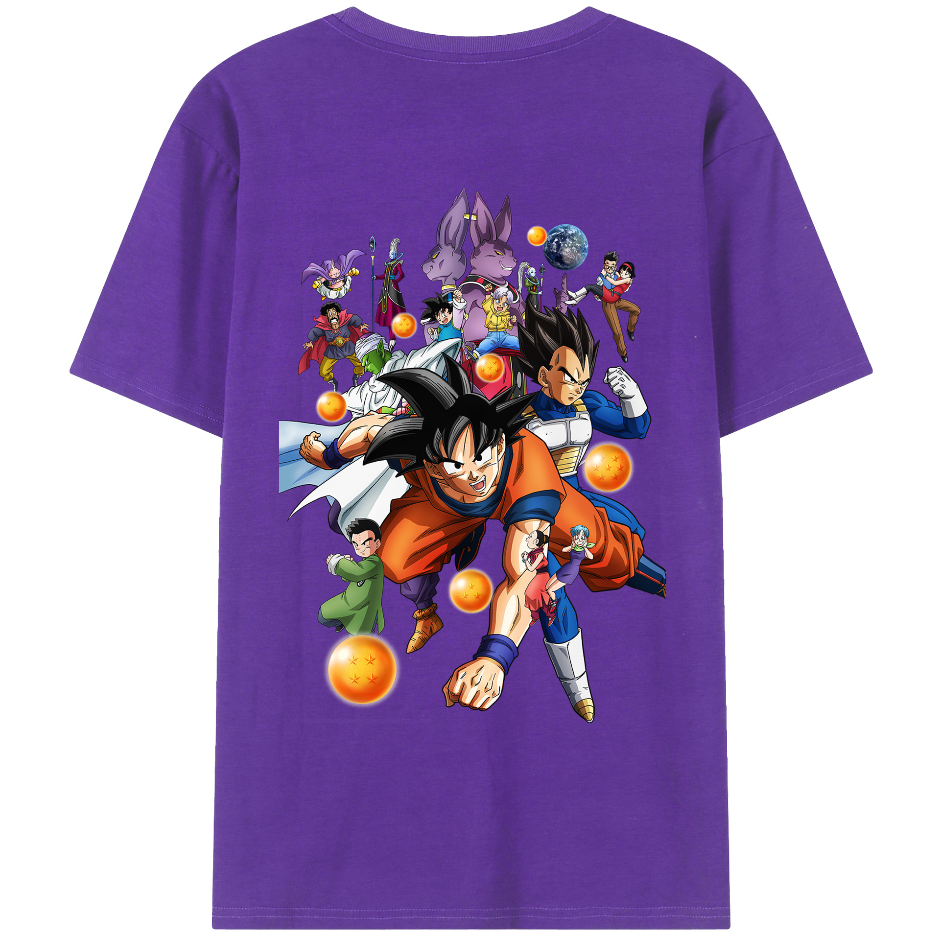 （画像用） ドラゴンボール DRAGON BALL 綿100％ メンズ半袖Tシャツ（バックプリント） 通気性