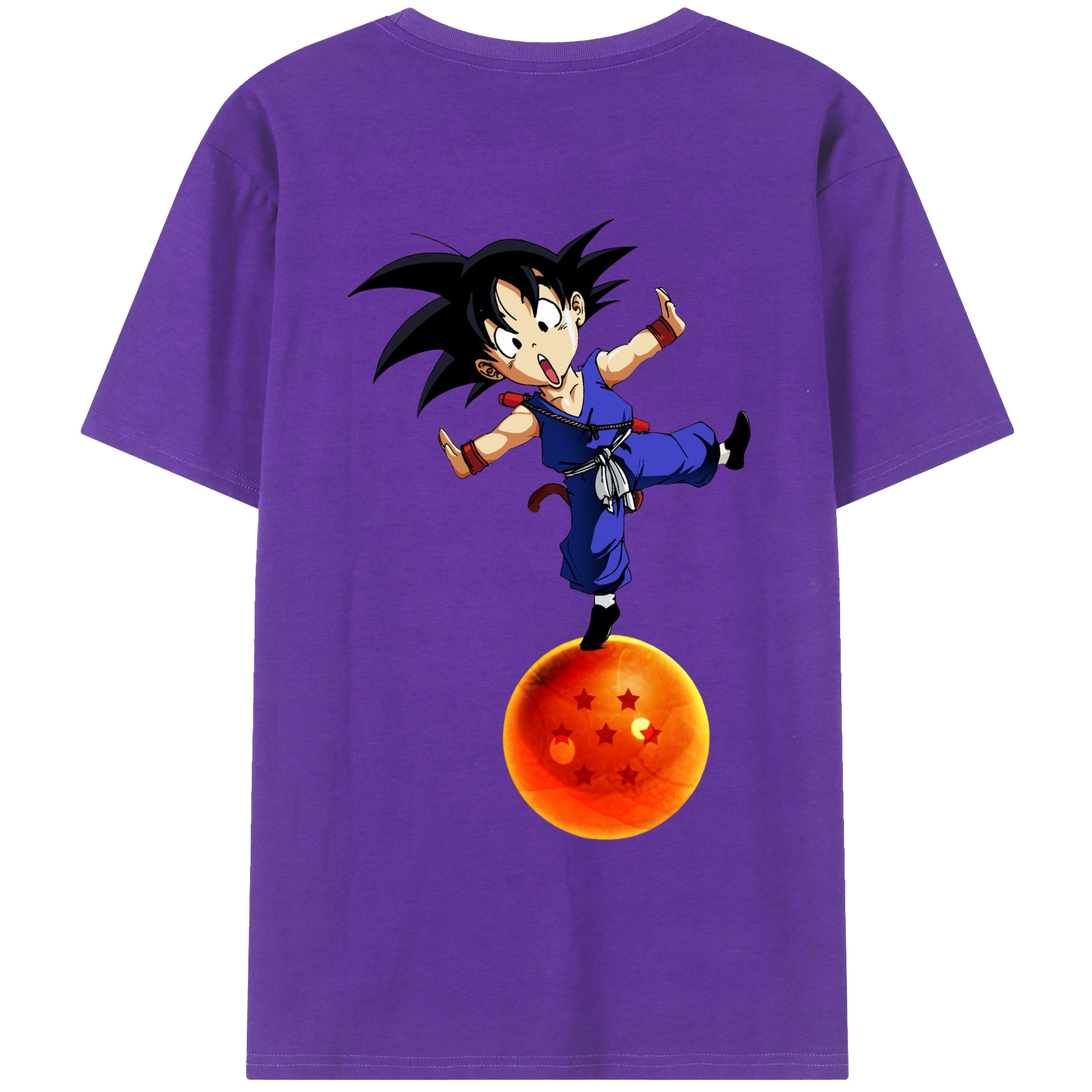 （画像用） ドラゴンボール 孫悟空（そん ごくう）Son Goku カカロット DRAGON BALL Kakarotto 綿100％ メンズ半袖Tシャツ（バックプリント） 通気性