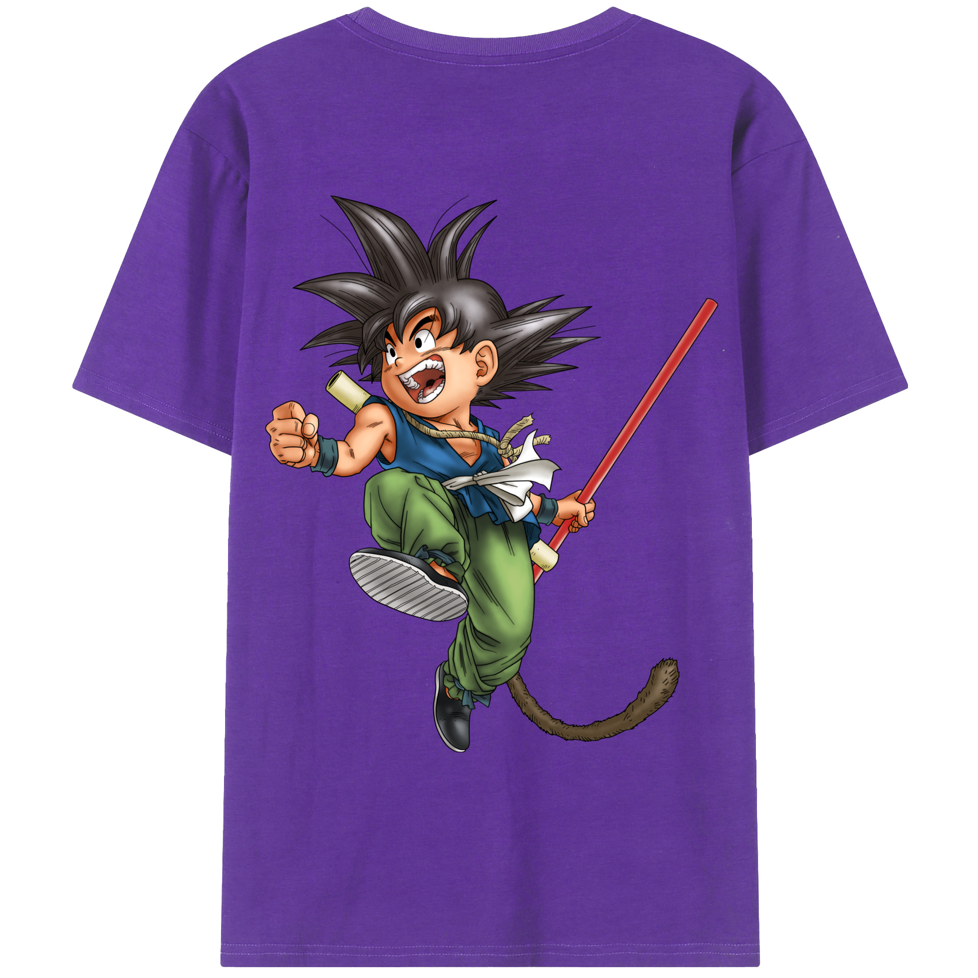 （画像用） ドラゴンボール 孫悟空（そん ごくう）Son Goku カカロット DRAGON BALL Kakarotto 綿100％ メンズ半袖Tシャツ（バックプリント） 通気性