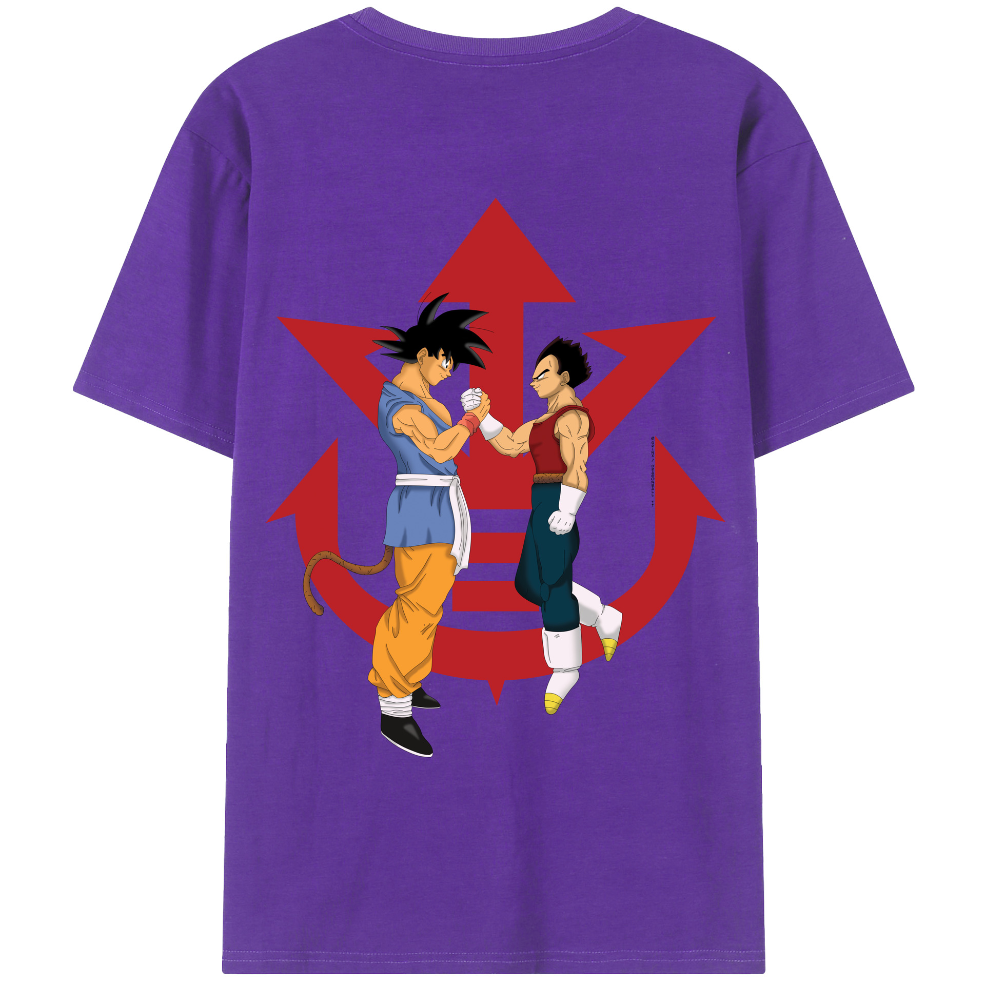 （画像用） ドラゴンボール 孫悟空（そん ごくう）Son Goku カカロット DRAGON BALL Kakarotto 綿100％ メンズ半袖Tシャツ（バックプリント） 通気性
