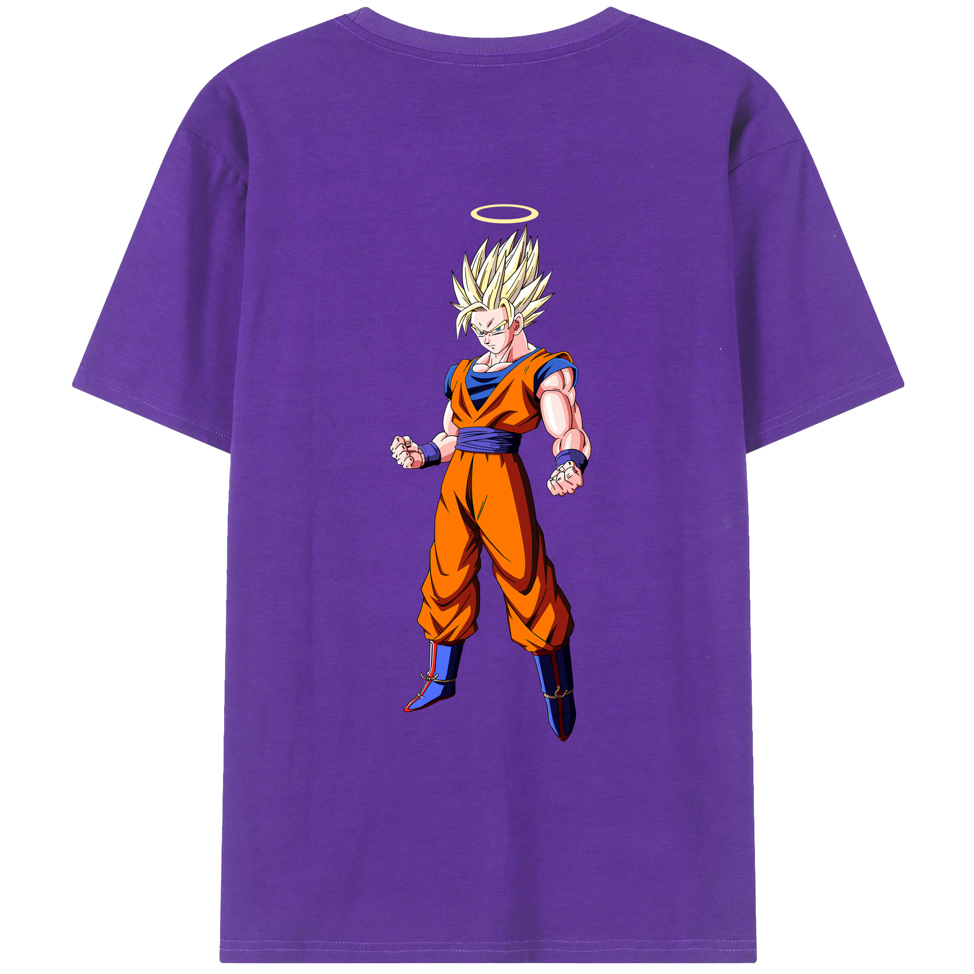 （画像用） ドラゴンボール 孫悟空（そん ごくう）Son Goku カカロット DRAGON BALL Kakarotto 綿100％ メンズ半袖Tシャツ（バックプリント） 通気性