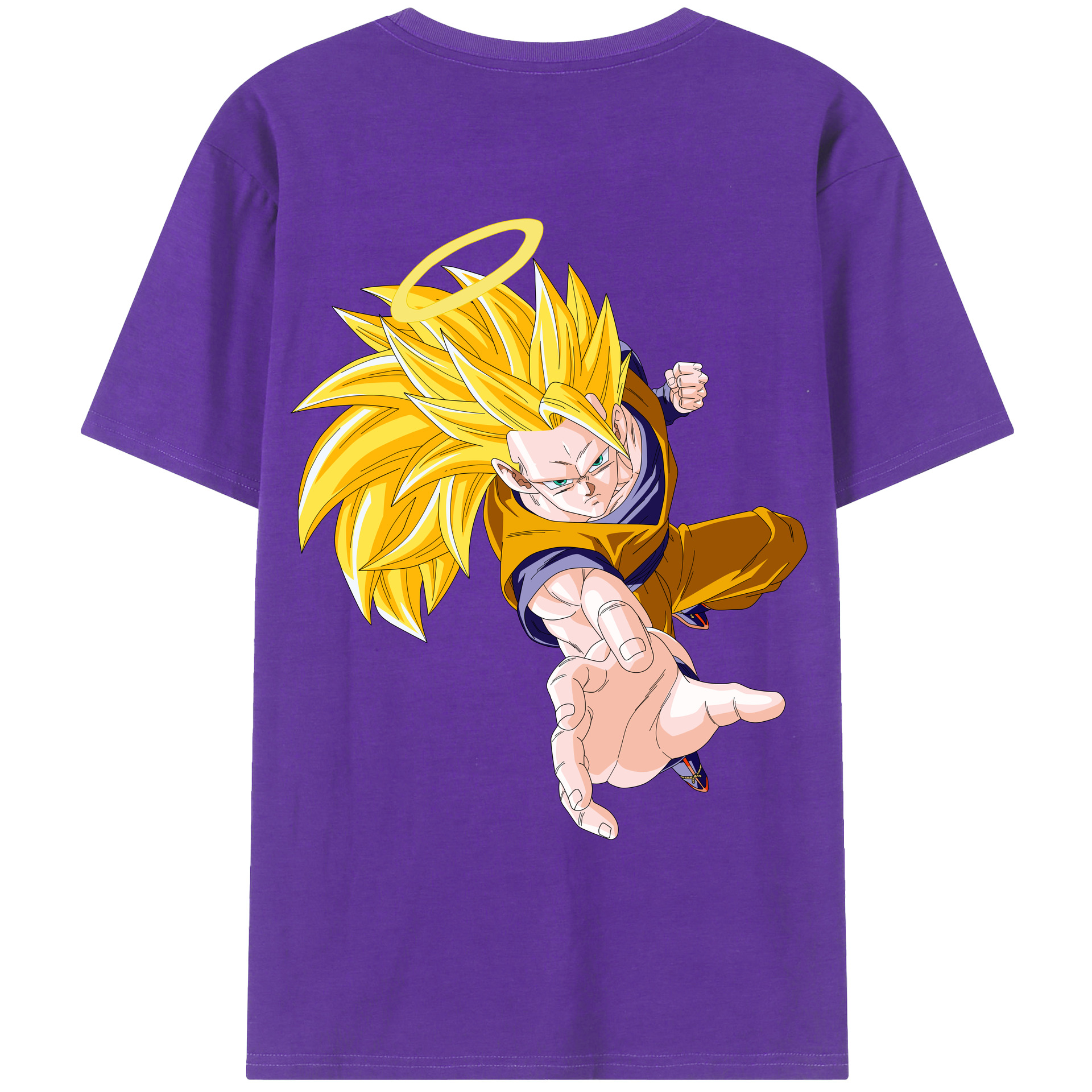 （画像用） ドラゴンボール 孫悟空（そん ごくう）Son Goku カカロット DRAGON BALL Kakarotto 綿100％ メンズ半袖Tシャツ（バックプリント） 通気性