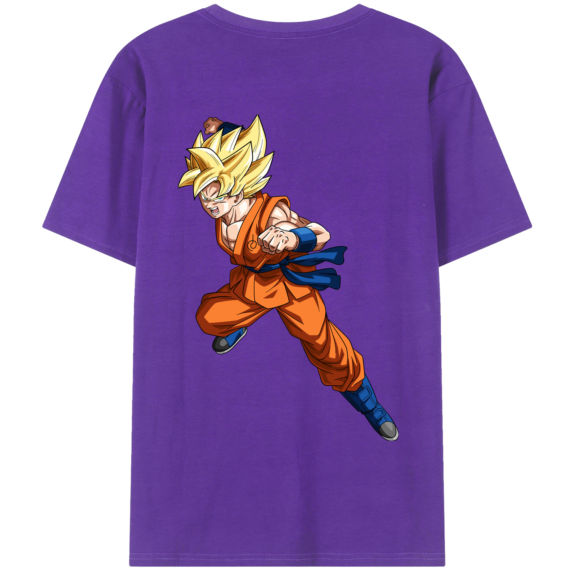 （画像用） ドラゴンボール 孫悟空（そん ごくう）Son Goku カカロット DRAGON BALL Kakarotto 綿100％ メンズ半袖Tシャツ（バックプリント） 通気性