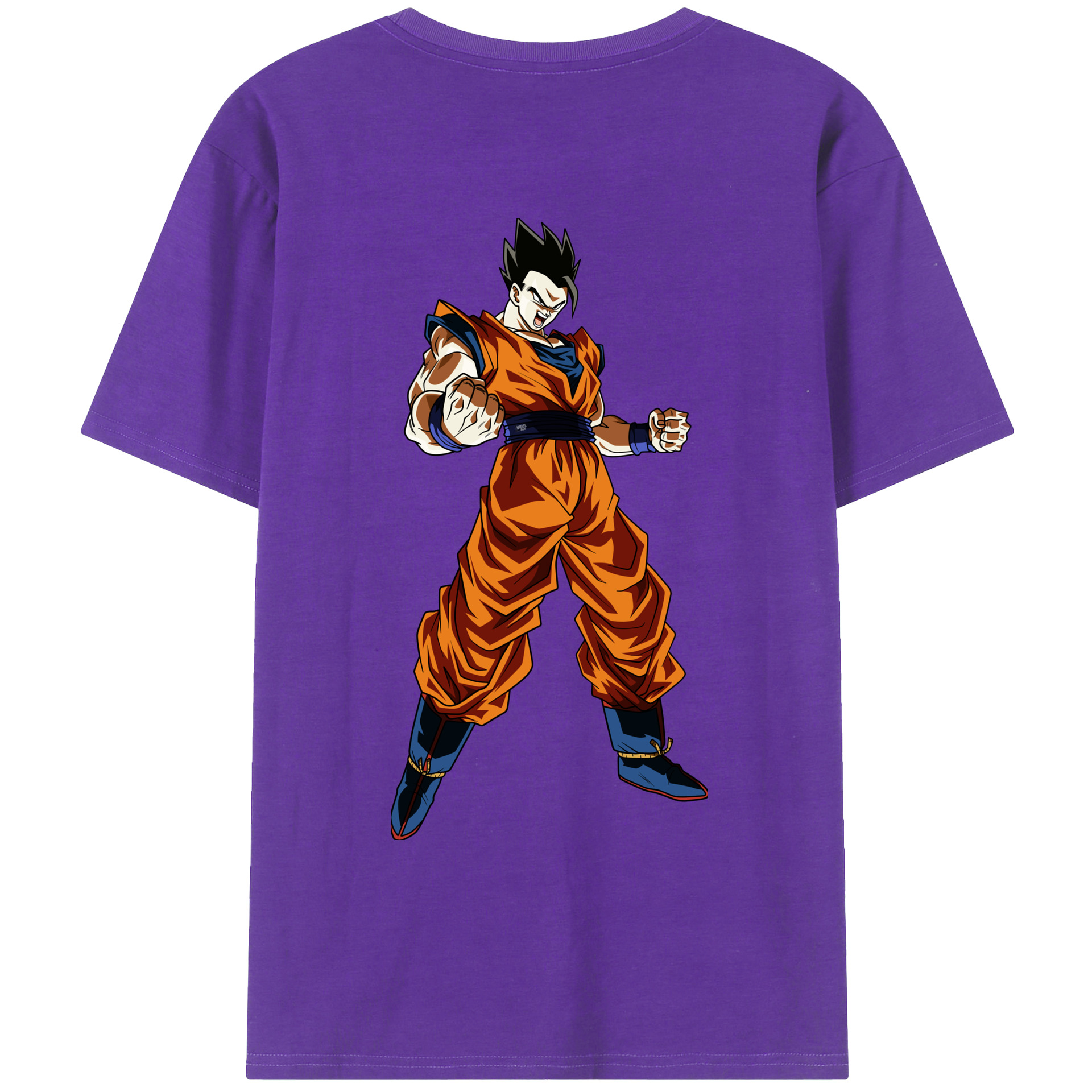 （画像用） ドラゴンボール 孫 悟飯（そんごはん）DRAGON BALL Son Gohan 綿100％ メンズ半袖Tシャツ（バックプリント） 通気性