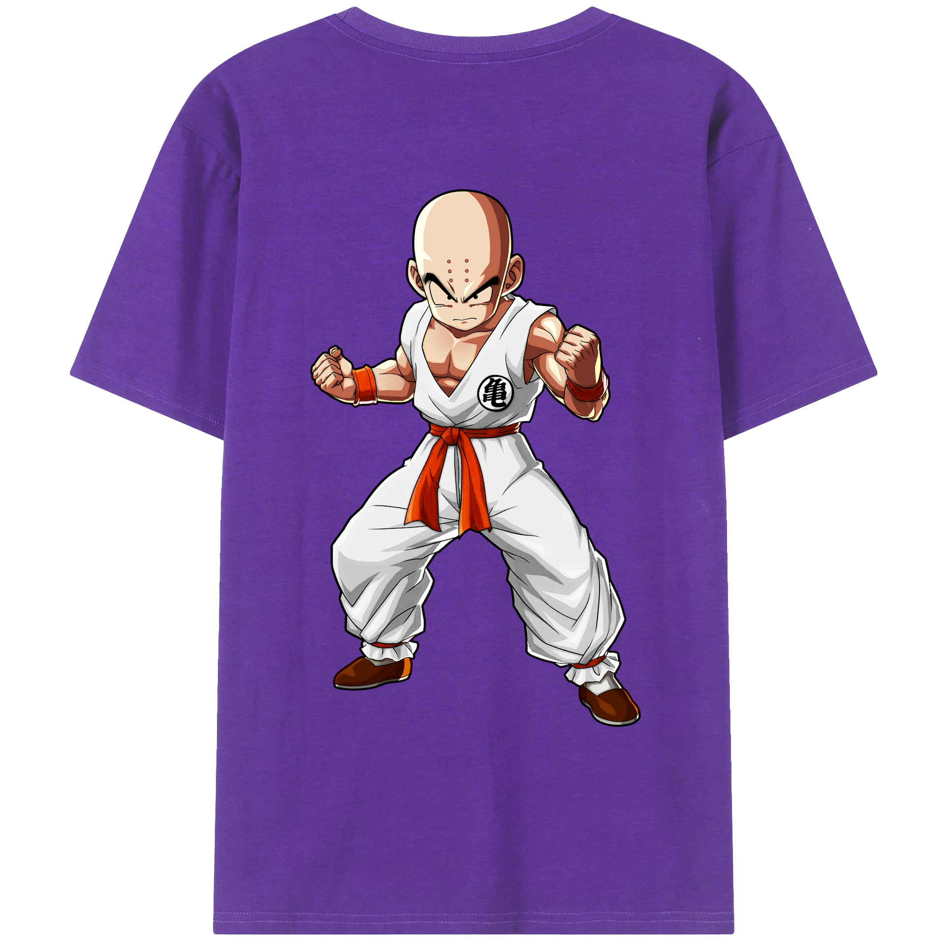 （画像用） ドラゴンボール クリリン DRAGON BALL krillin 綿100％ メンズ半袖Tシャツ（バックプリント） 通気性