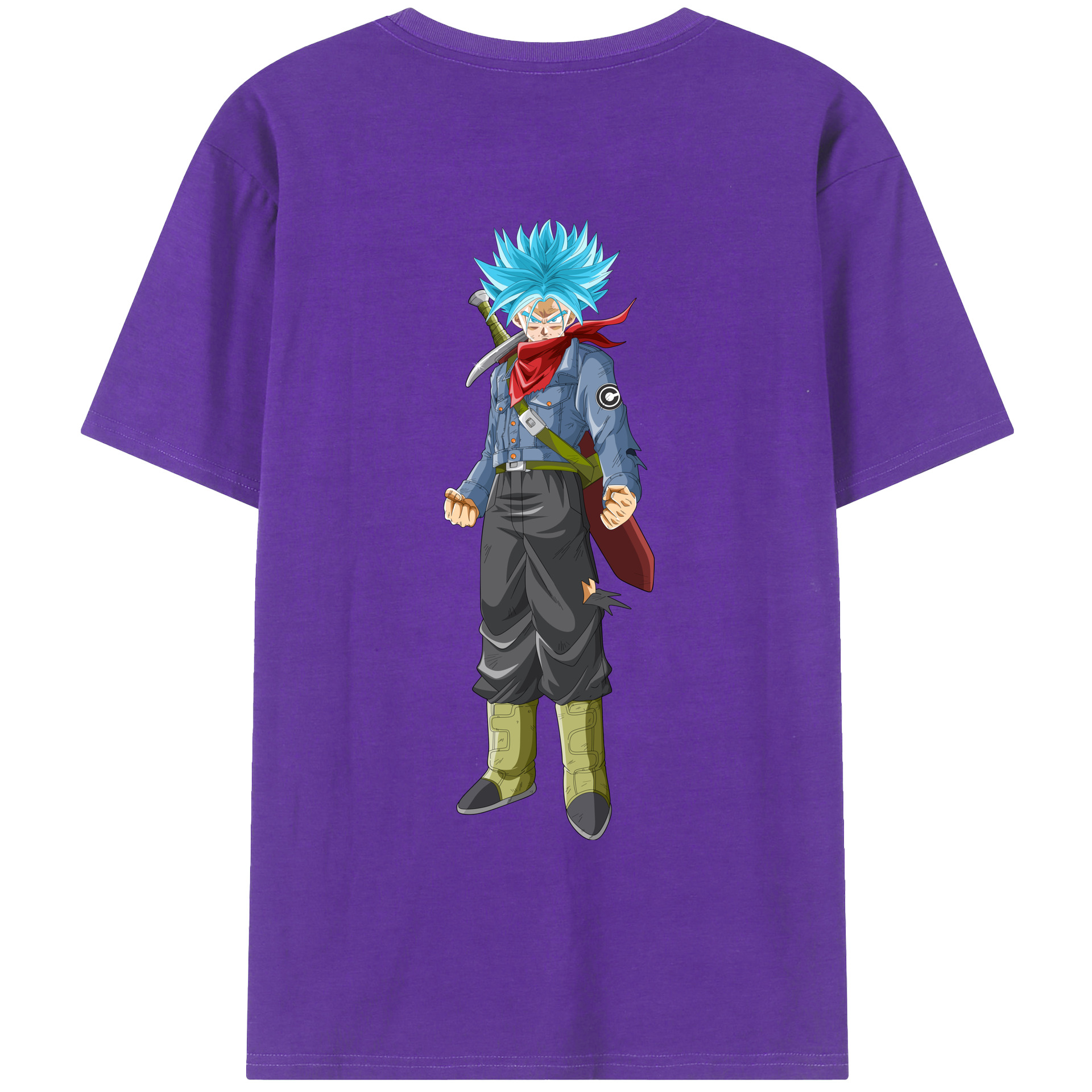 （画像用） ドラゴンボール トランクス（Torankusu）DRAGON BALL Trunks 綿100％ メンズ半袖Tシャツ（バックプリント） 通気性