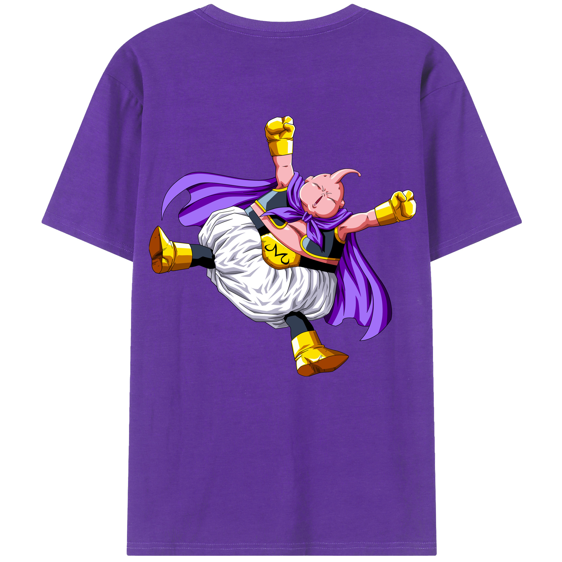 （画像用） ドラゴンボール 魔人ブウ DRAGON BALL Majin Buu 綿100％ メンズ半袖Tシャツ（バックプリント） 通気性