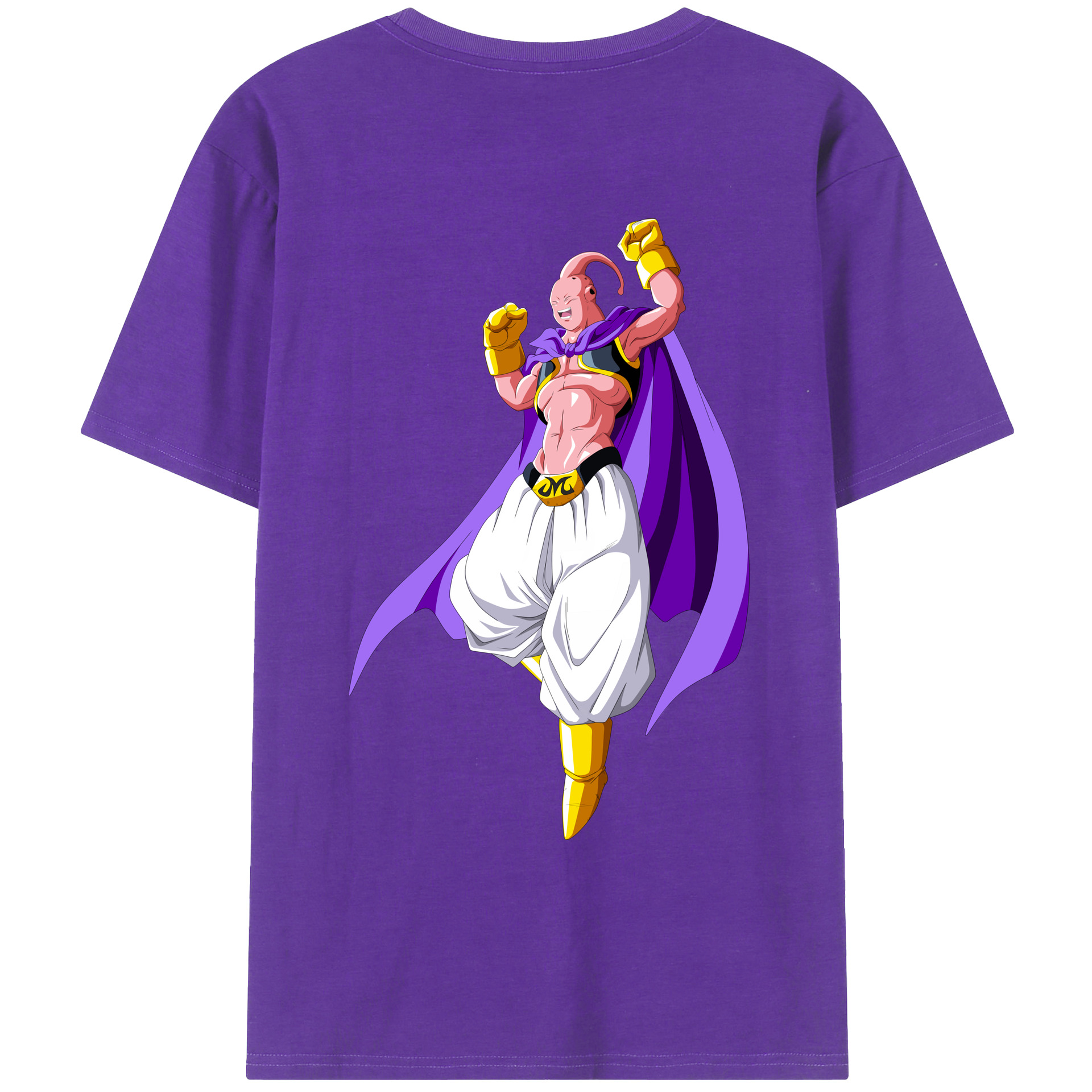 （画像用） ドラゴンボール 魔人ブウ DRAGON BALL Majin Buu 綿100％ メンズ半袖Tシャツ（バックプリント） 通気性