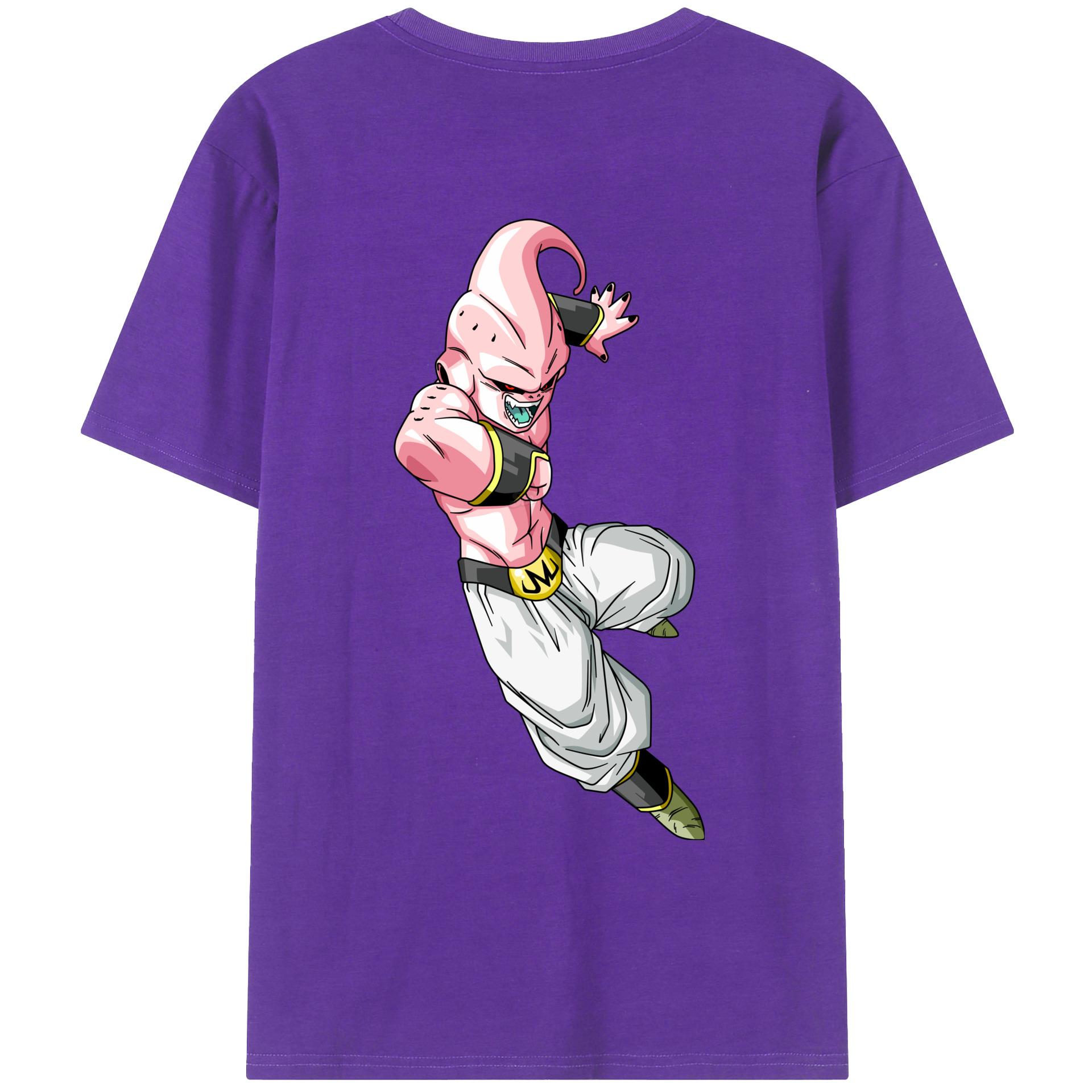 （画像用） ドラゴンボール 魔人ブウ DRAGON BALL Majin Buu 綿100％ メンズ半袖Tシャツ（バックプリント） 通気性