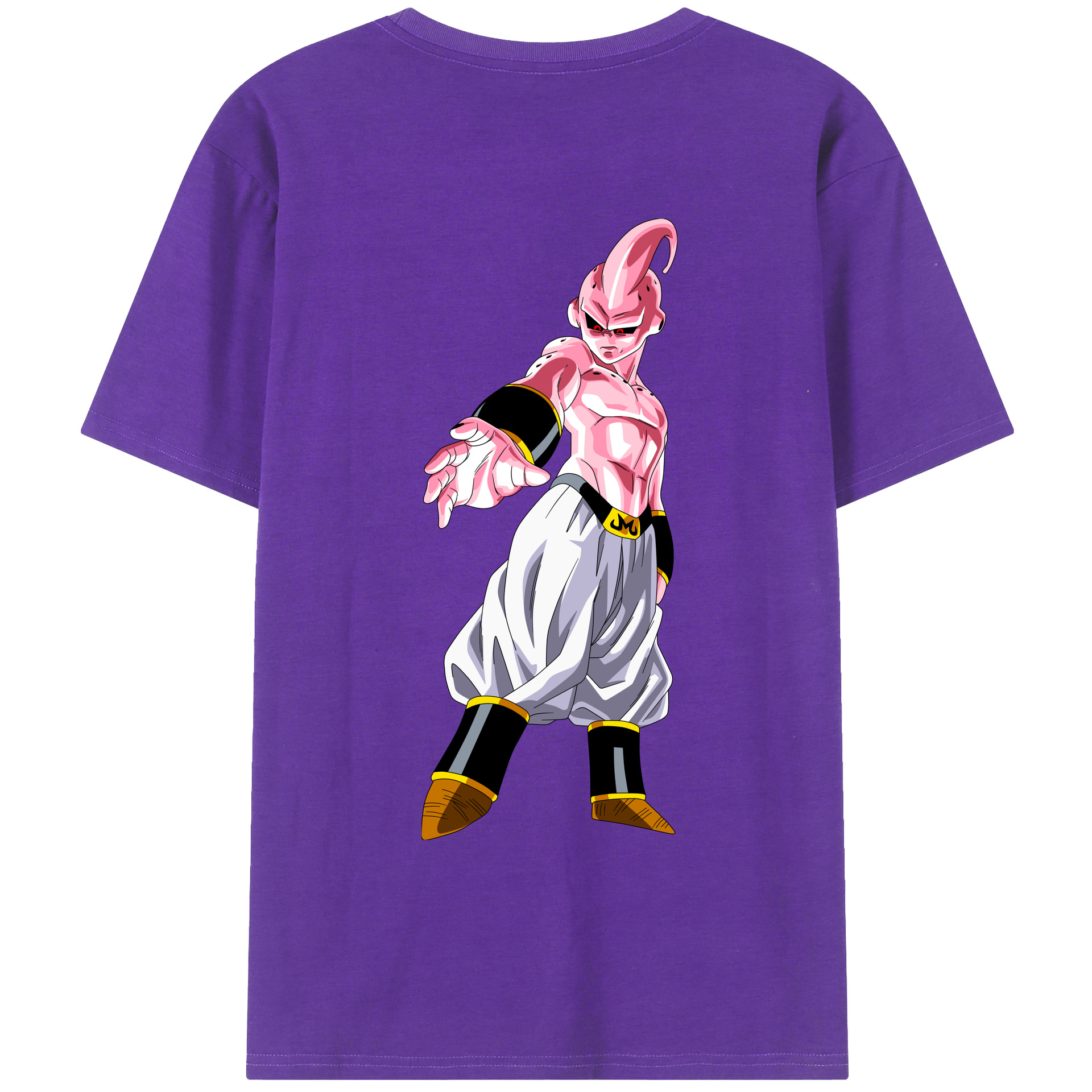 （画像用） ドラゴンボール 魔人ブウ DRAGON BALL Majin Buu 綿100％ メンズ半袖Tシャツ（バックプリント） 通気性