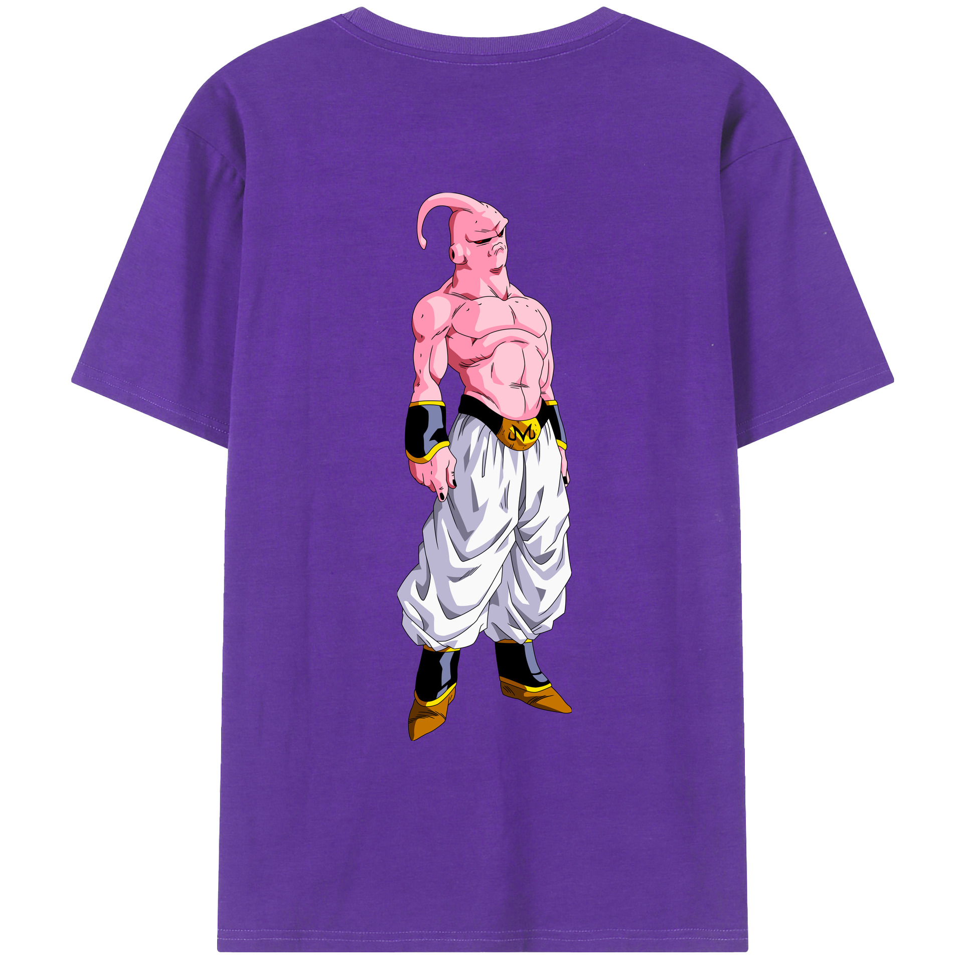 （画像用） ドラゴンボール 魔人ブウ DRAGON BALL Majin Buu 綿100％ メンズ半袖Tシャツ（バックプリント） 通気性