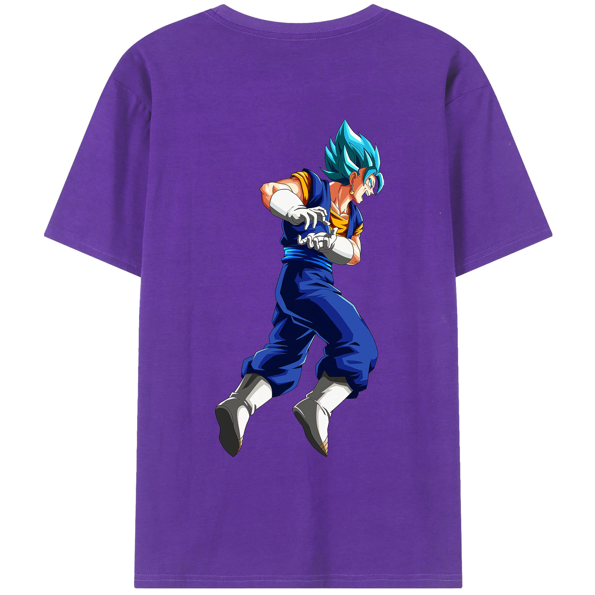 （画像用） ドラゴンボール ベジット DRAGON BALL Vegetto 綿100％ メンズ半袖Tシャツ（バックプリント） 通気性