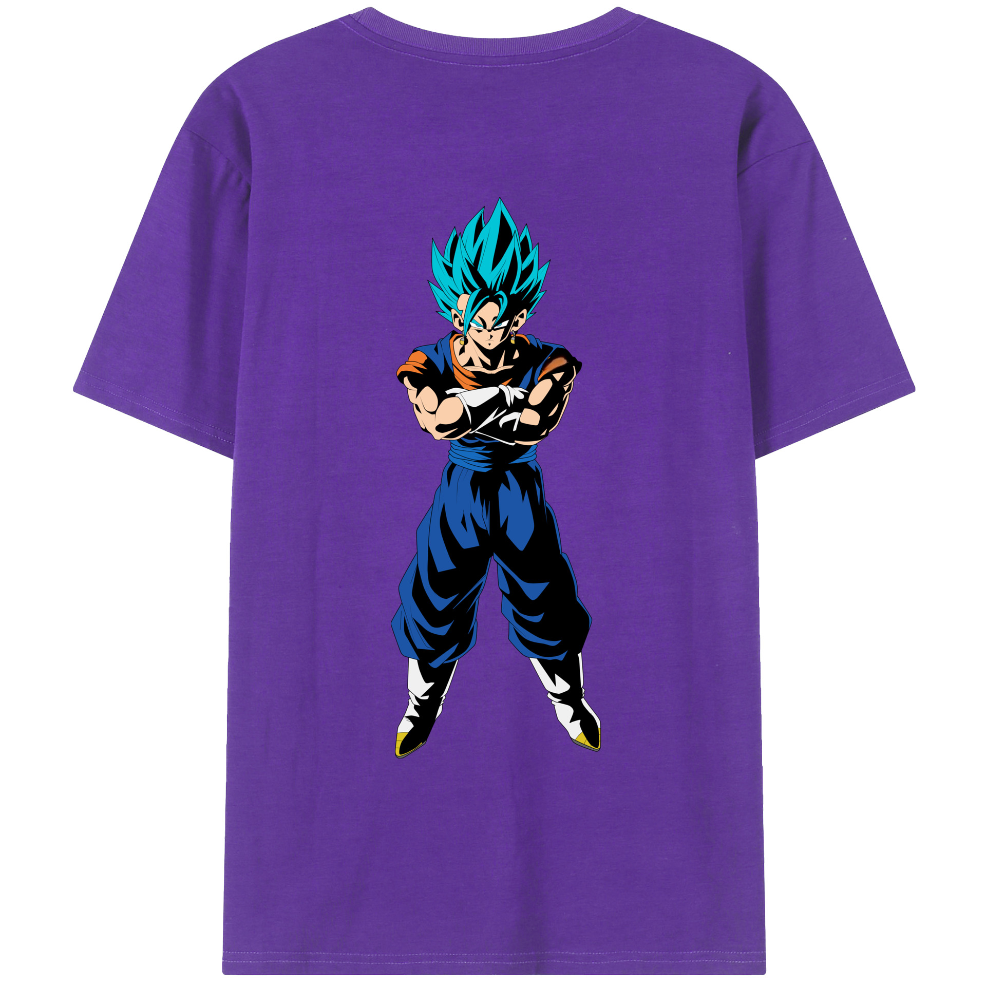 （画像用） ドラゴンボール ベジット DRAGON BALL Vegetto 綿100％ メンズ半袖Tシャツ（バックプリント） 通気性