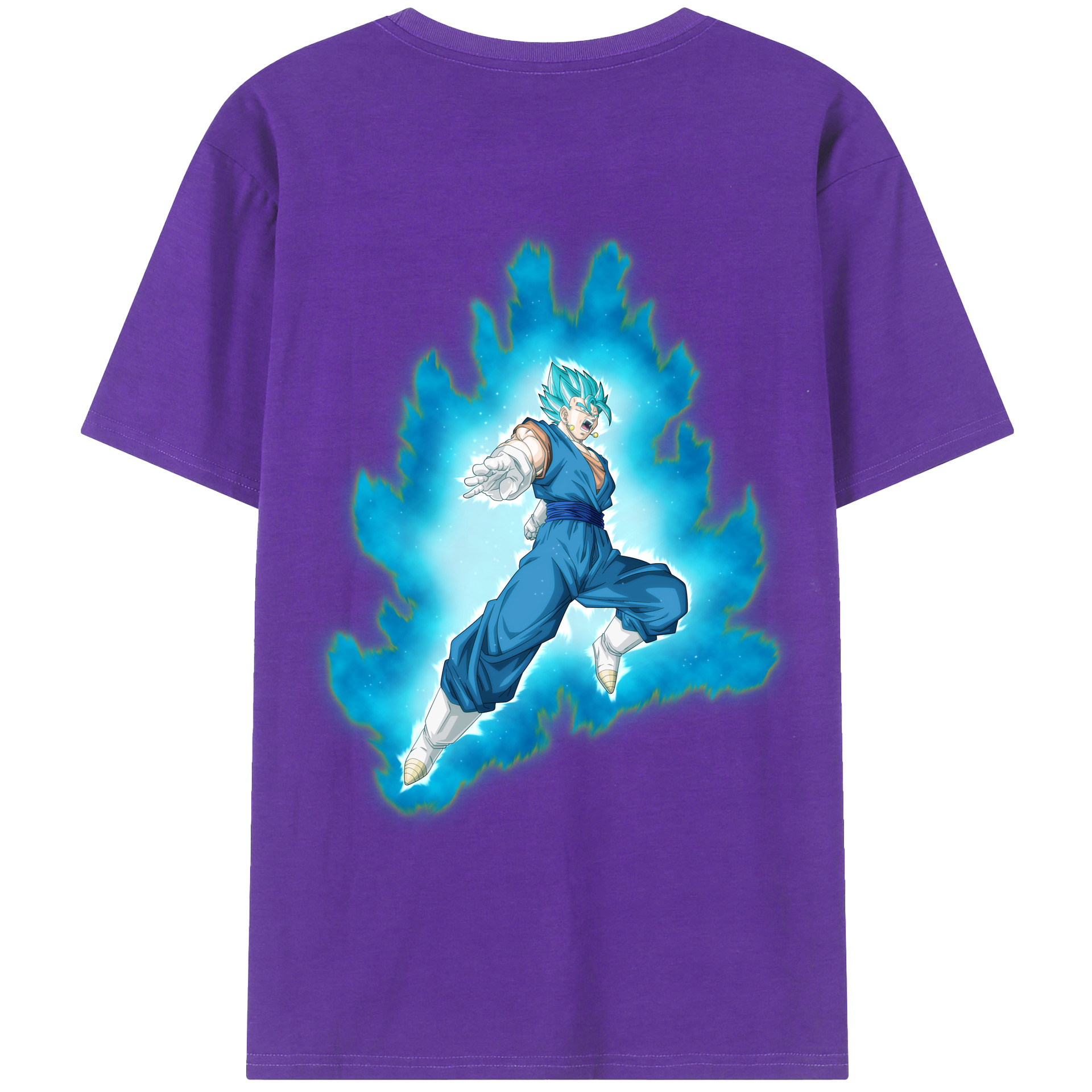 （画像用） ドラゴンボール ベジット DRAGON BALL Vegetto 綿100％ メンズ半袖Tシャツ（バックプリント） 通気性