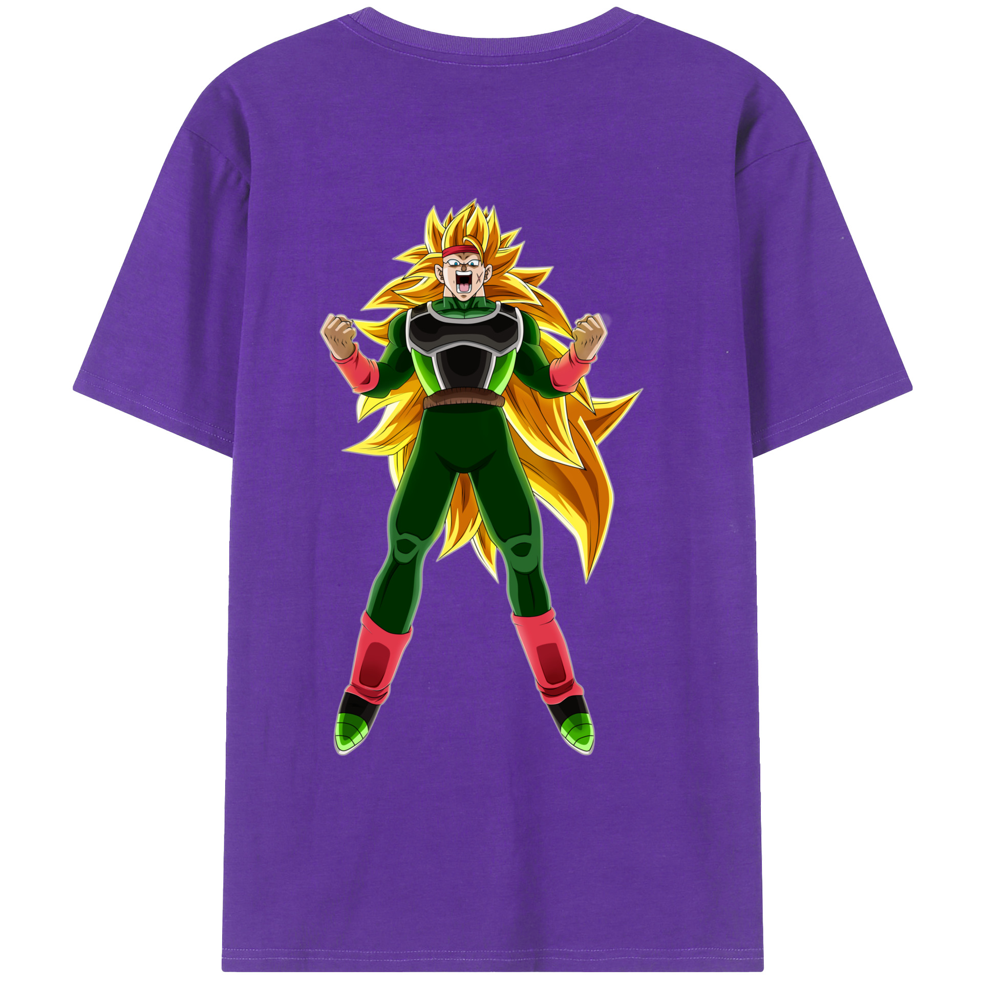 （画像用） ドラゴンボール ブロリー DRAGON BALL Broli 綿100％ メンズ半袖Tシャツ（バックプリント） 通気性