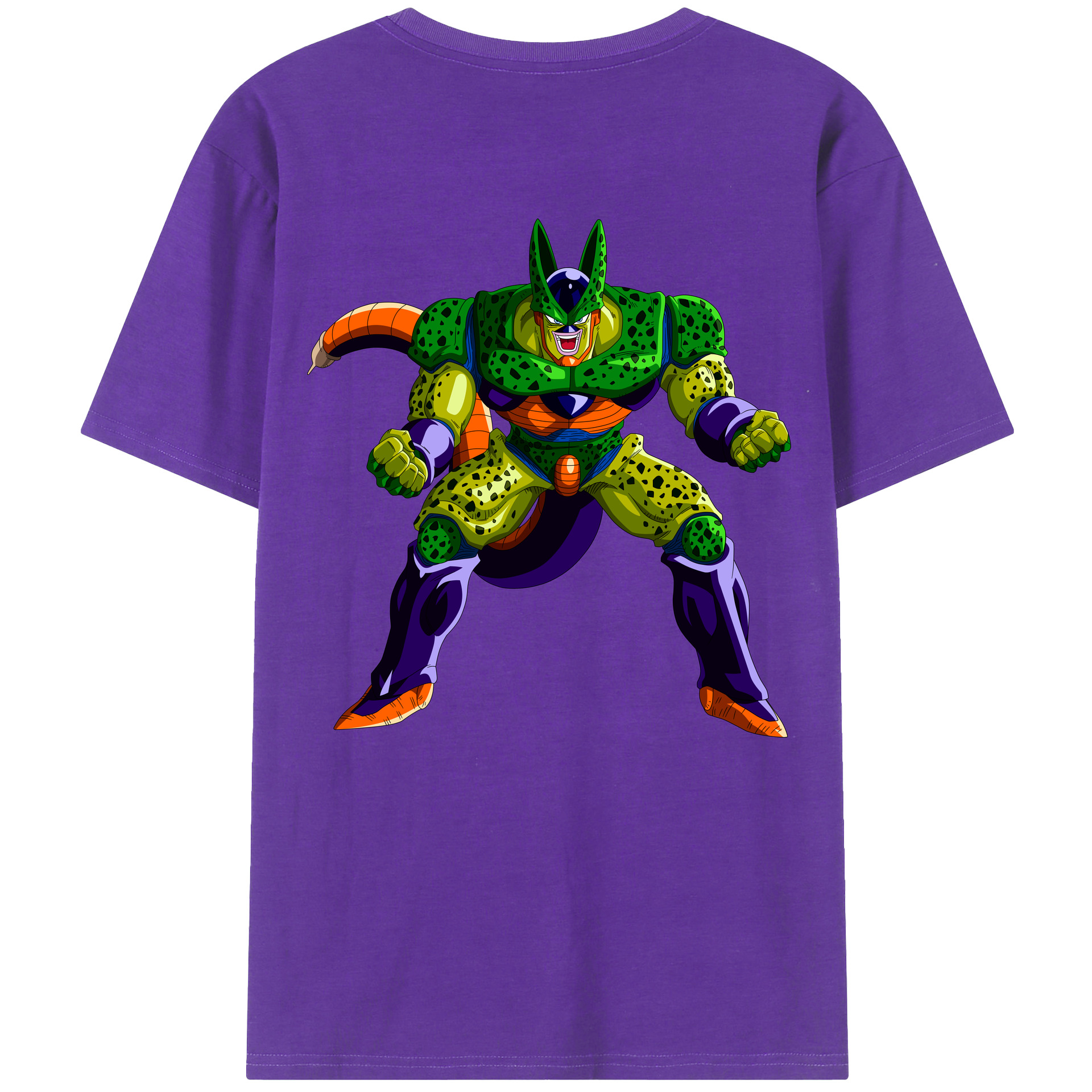 （画像用） ドラゴンボール セル DRAGON BALL Cell 綿100％ メンズ半袖Tシャツ（バックプリント） 通気性