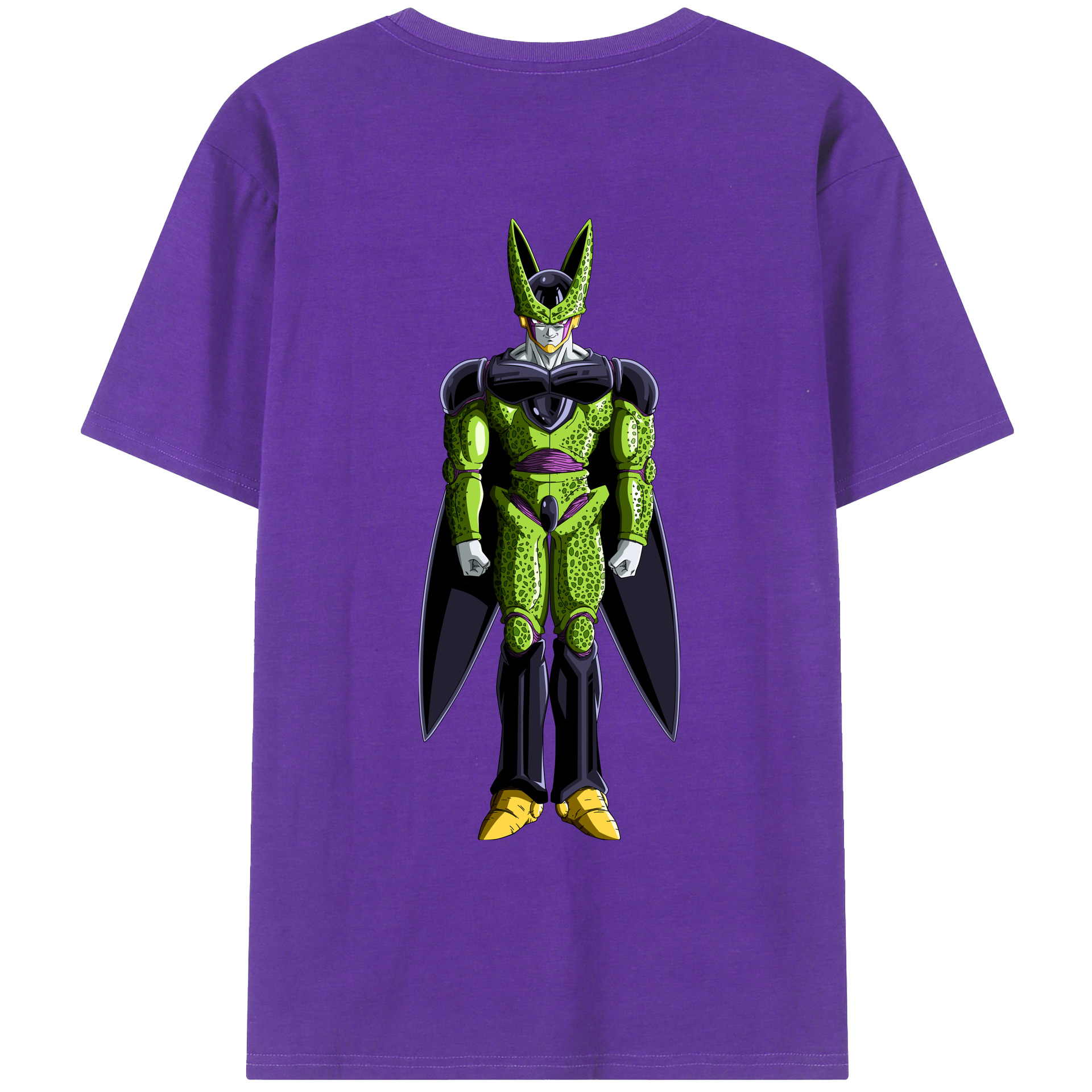 （画像用） ドラゴンボール セル DRAGON BALL Cell 綿100％ メンズ半袖Tシャツ（バックプリント） 通気性